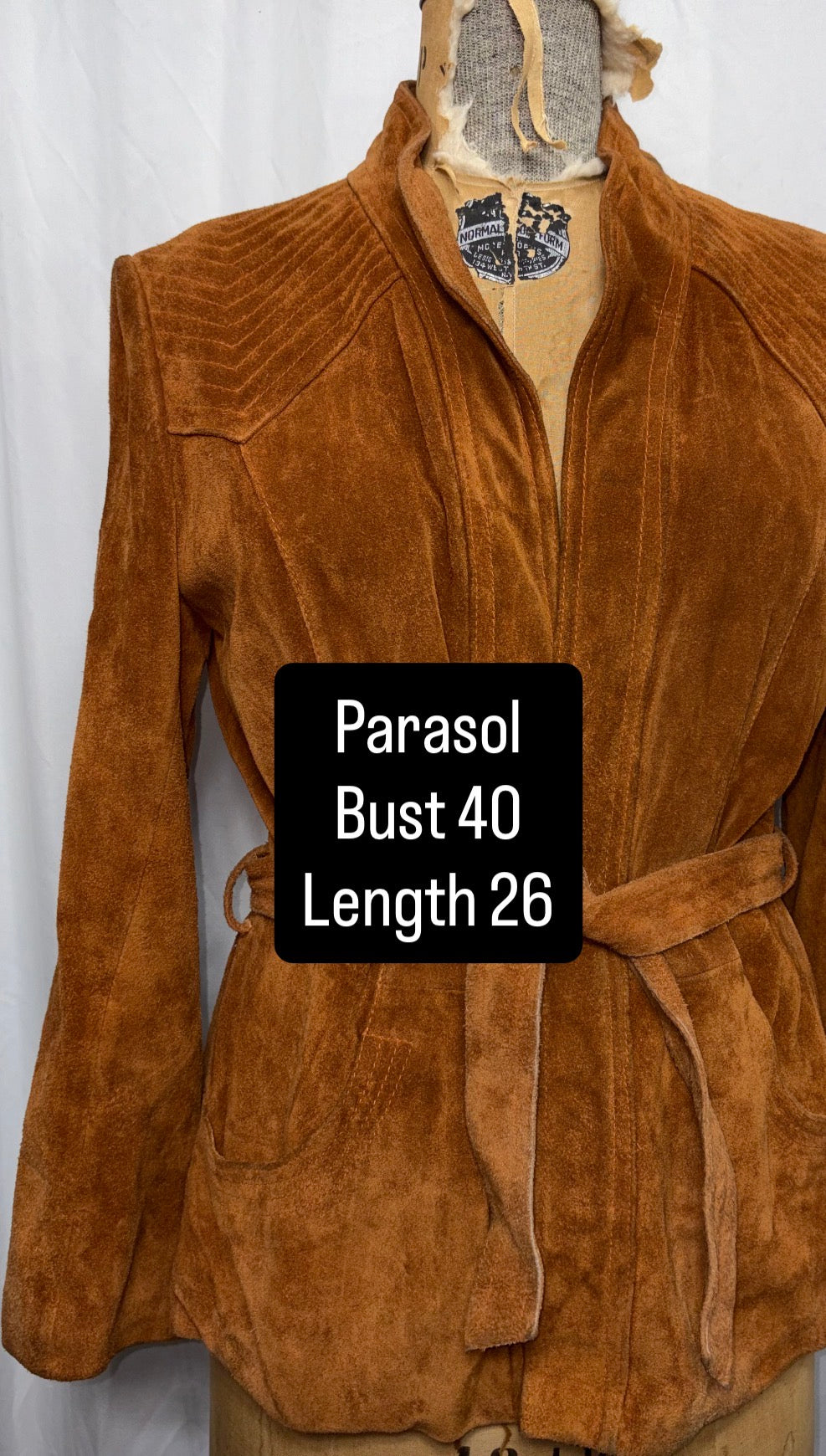 Vintage Suede Jacket, Fits XS to M