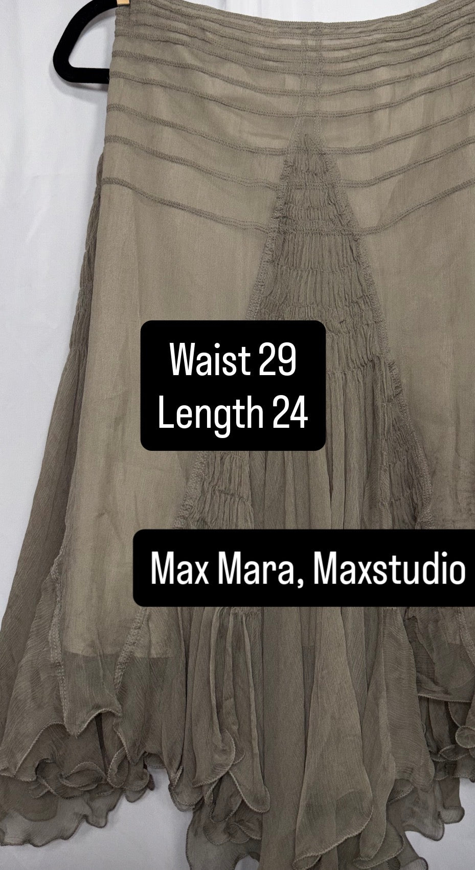 Vintage Silk Maxstudio Skirt, Fits S/M