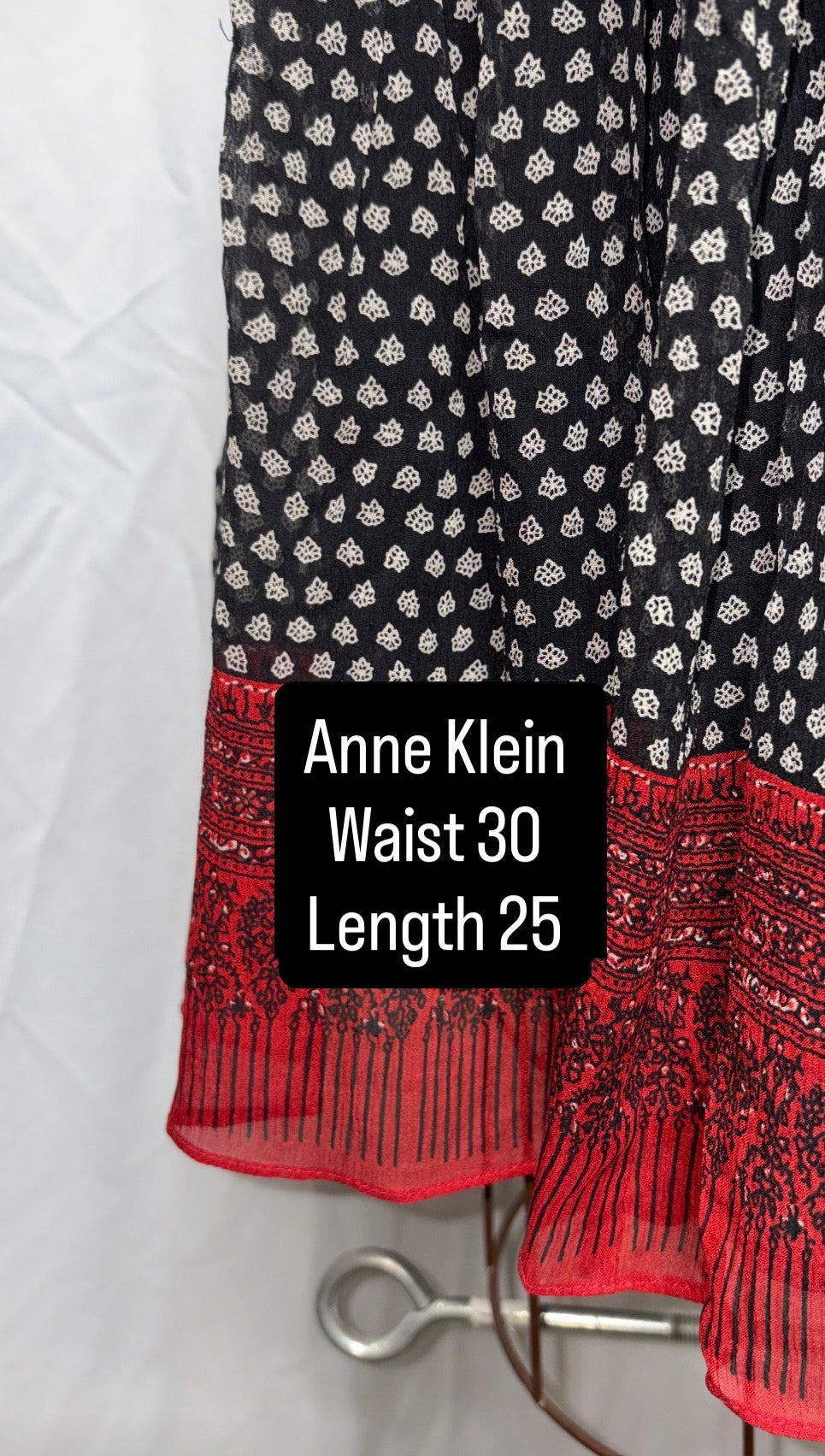 Vintage Silk Anne Klein Skirt, Fits M/L