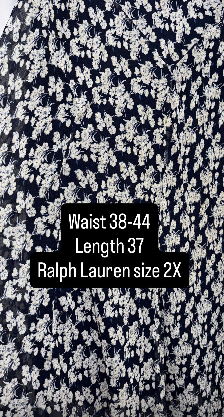 Vintage Ralph Lauren Silk Skirt, Fits XL-2XL