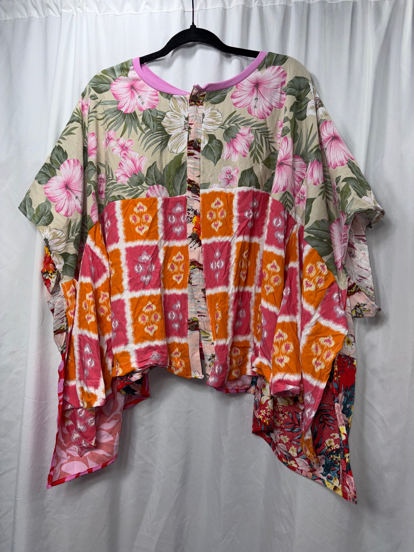 Reversible Kimono/Blouse, fits XS to 3X