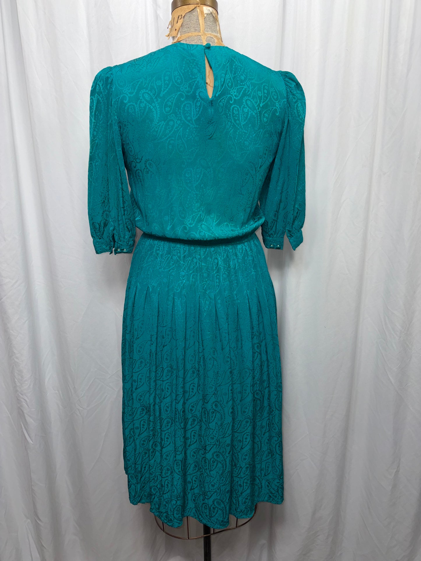 Vintage Silk Dress, Fits XS to M