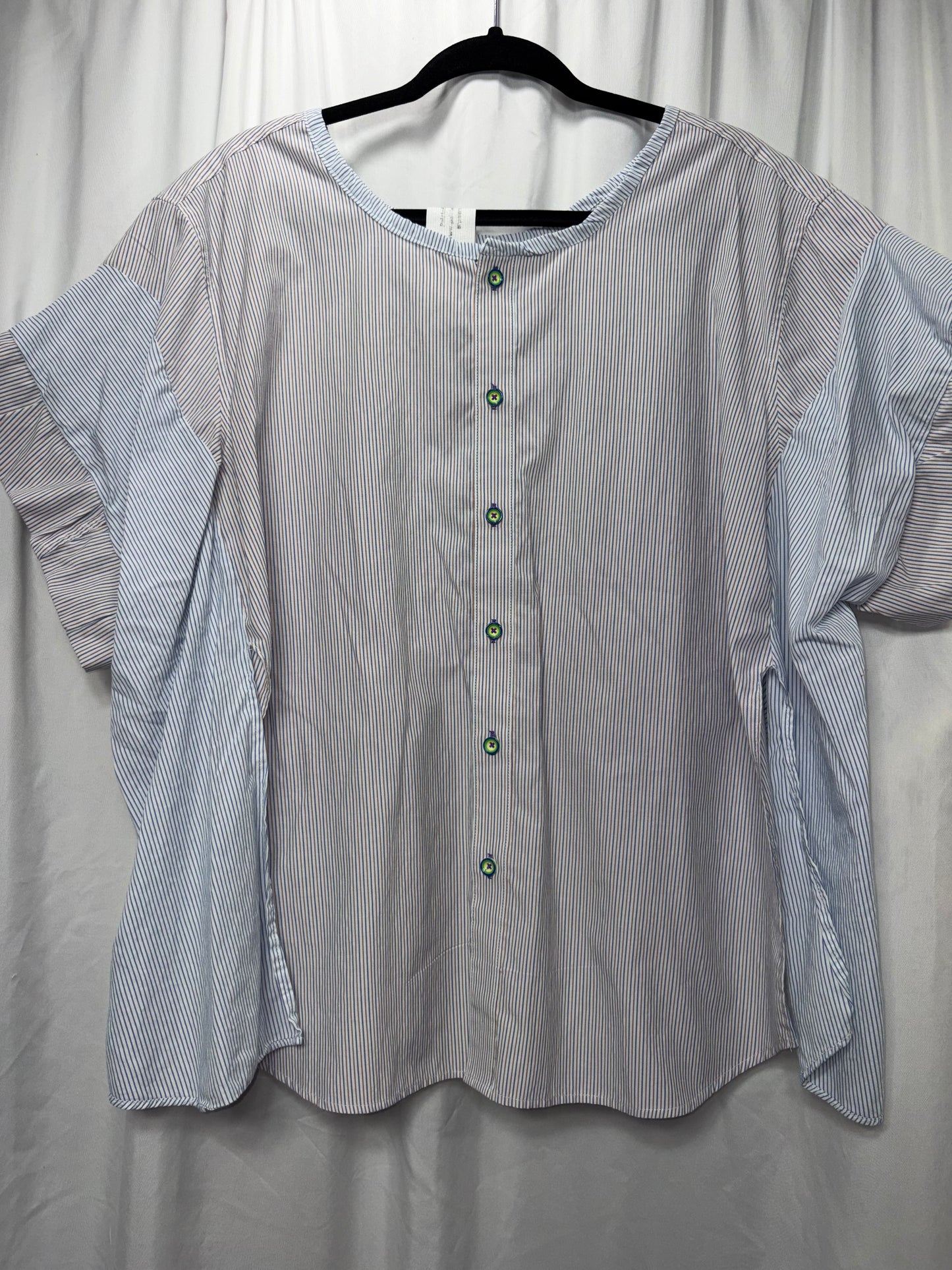 Reversible Georgette Blouse, fits S/M to XL