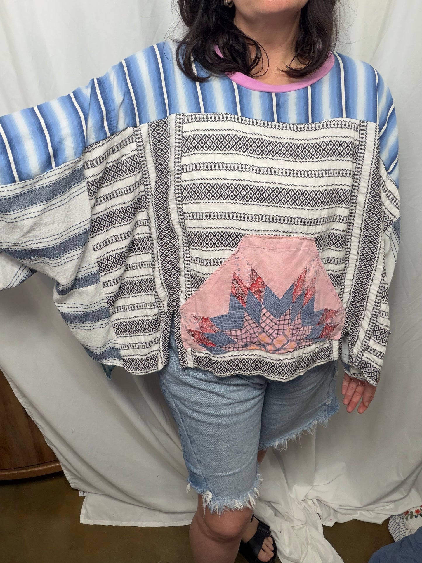 Mimosa Poncho Blouse, Free Size