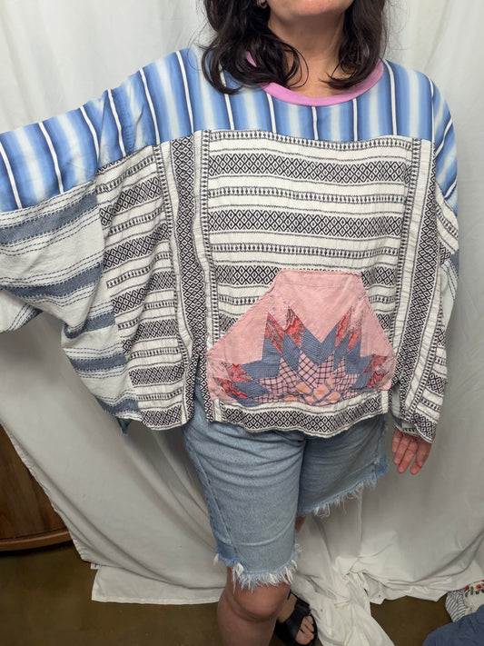 Mimosa Poncho Blouse, Free Size