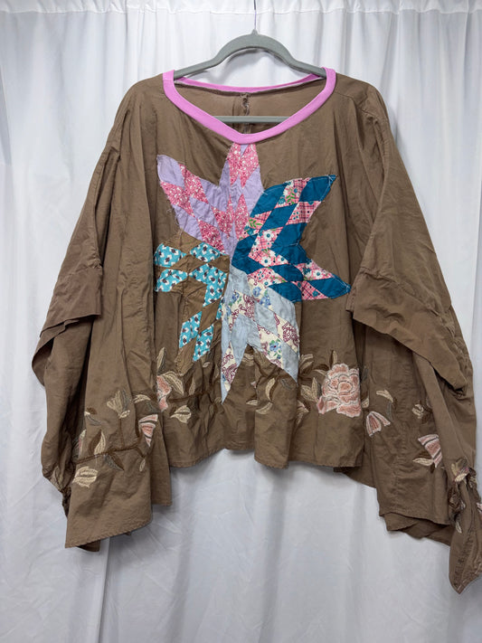 Mimosa Poncho Blouse, Free Size