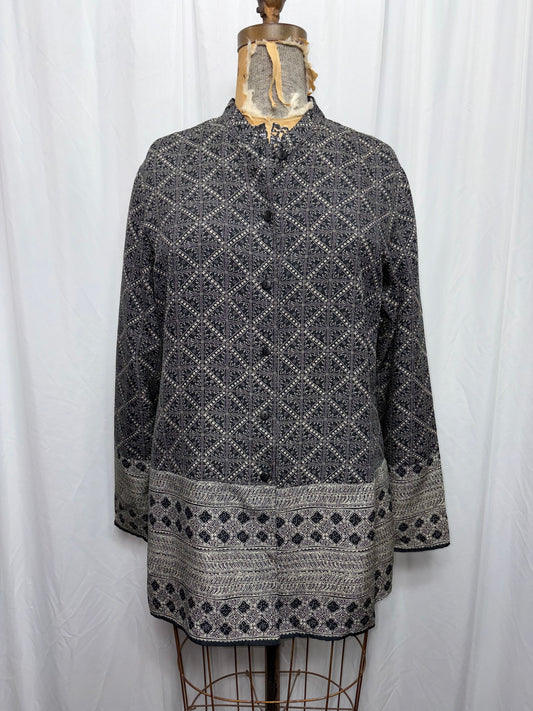 Vintage Silk Top-Jacket, Fits XS to L