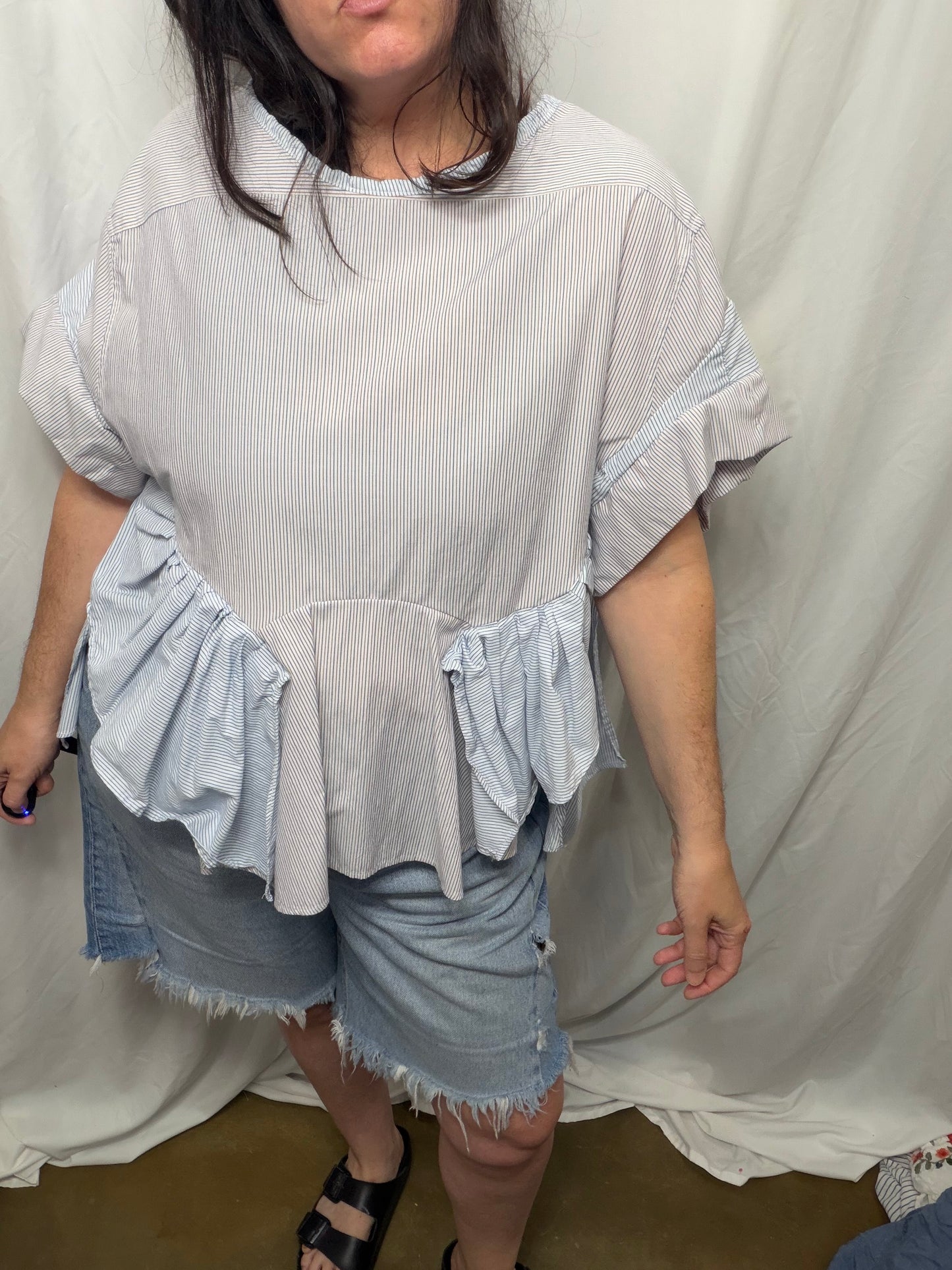 Reversible Georgette Blouse, fits S/M to XL