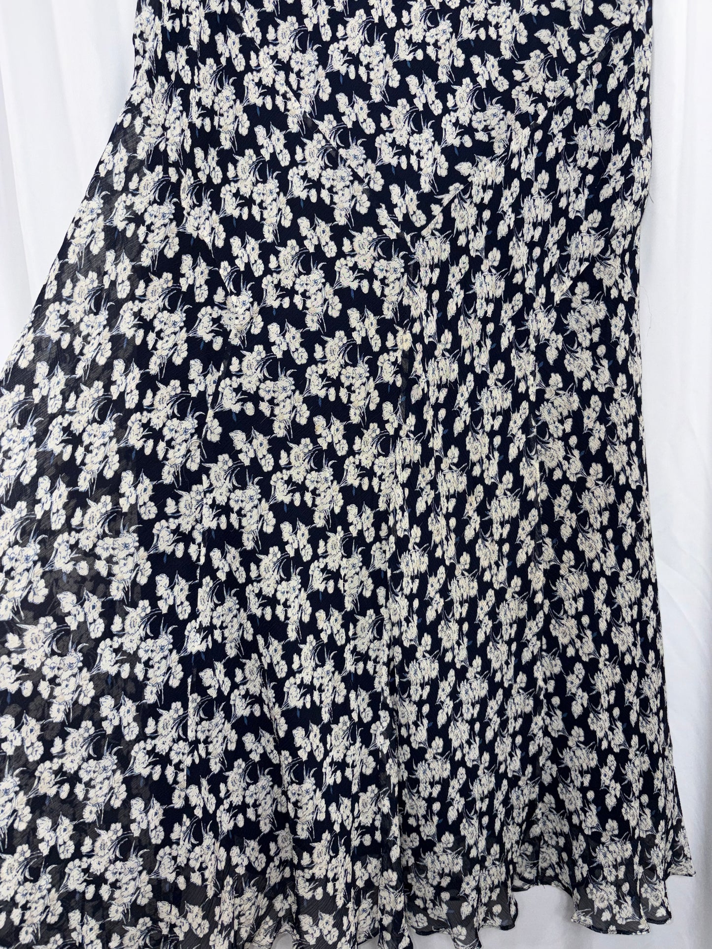 Vintage Ralph Lauren Silk Skirt, Fits XL-2XL