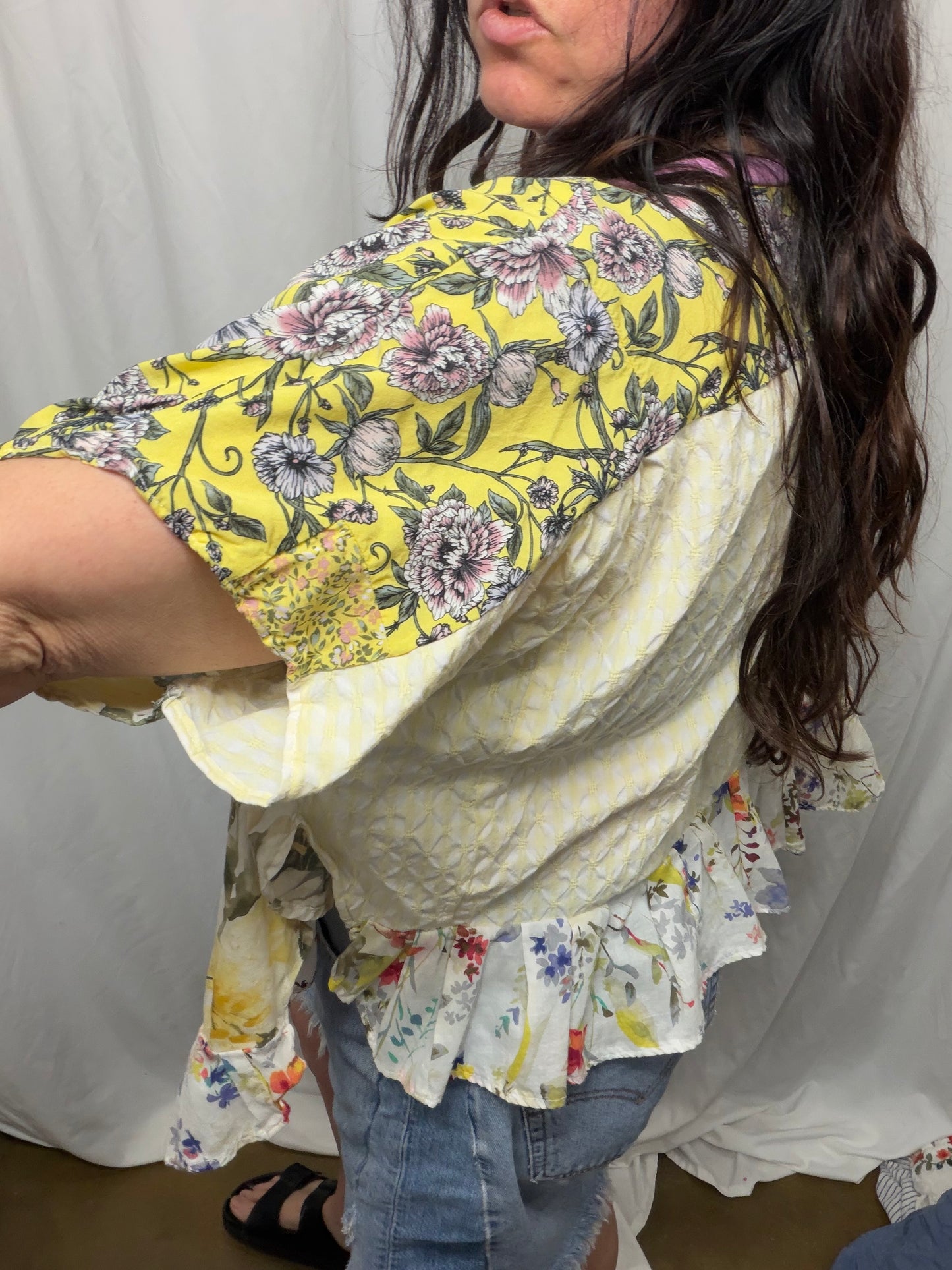 Fern Poncho Blouse, fits XS to 3X