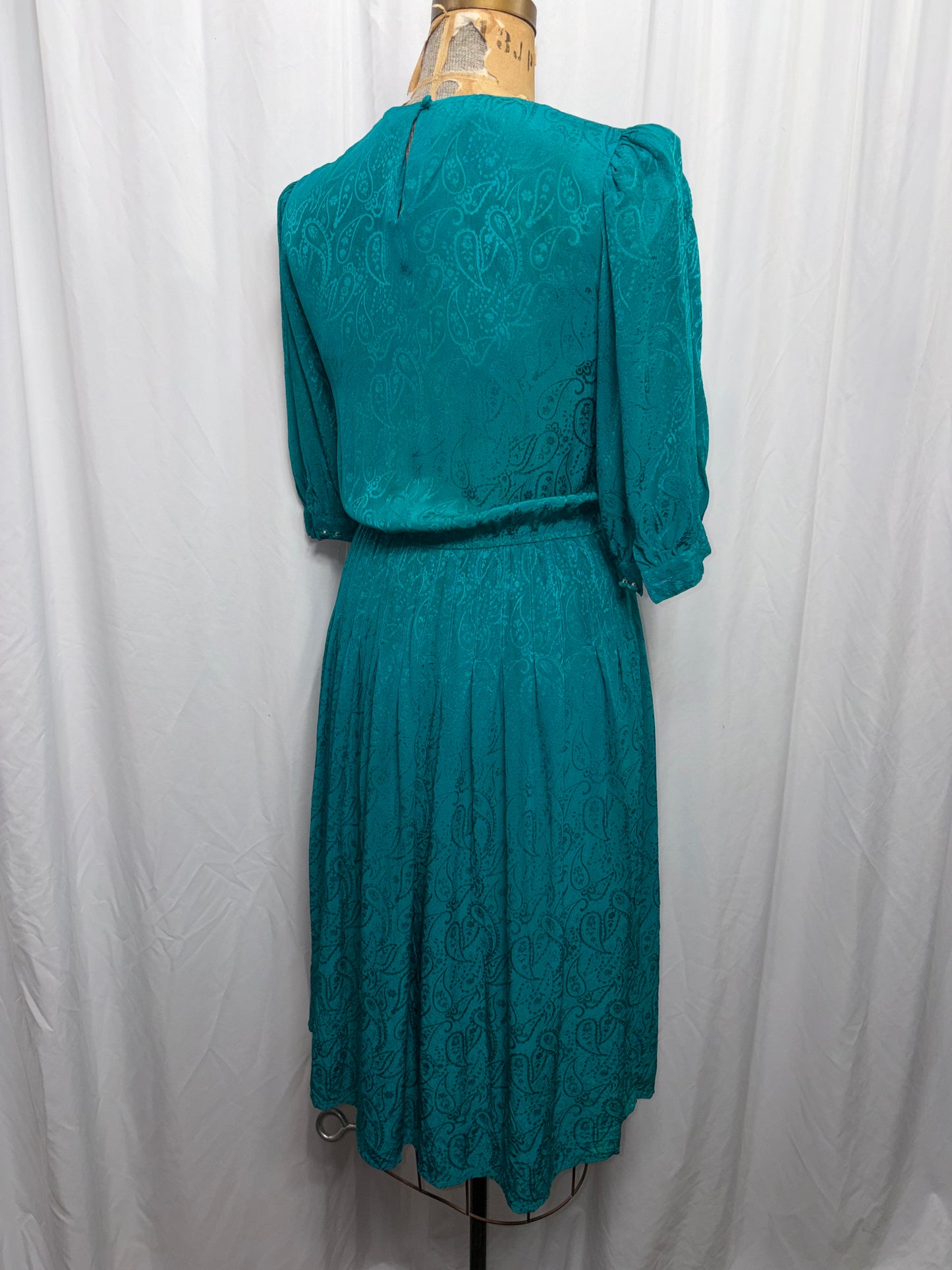 Vintage Silk Dress, Fits XS to M