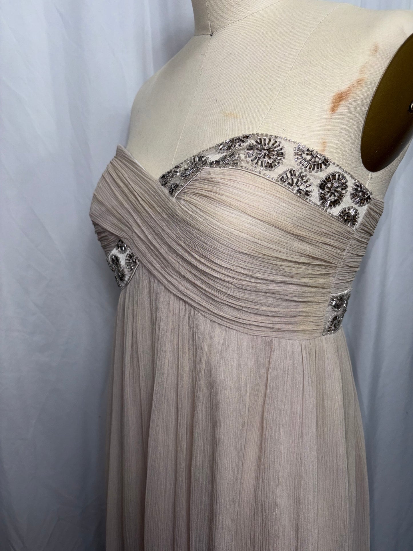 Vintage Silk Evening Gown, Fits M to L