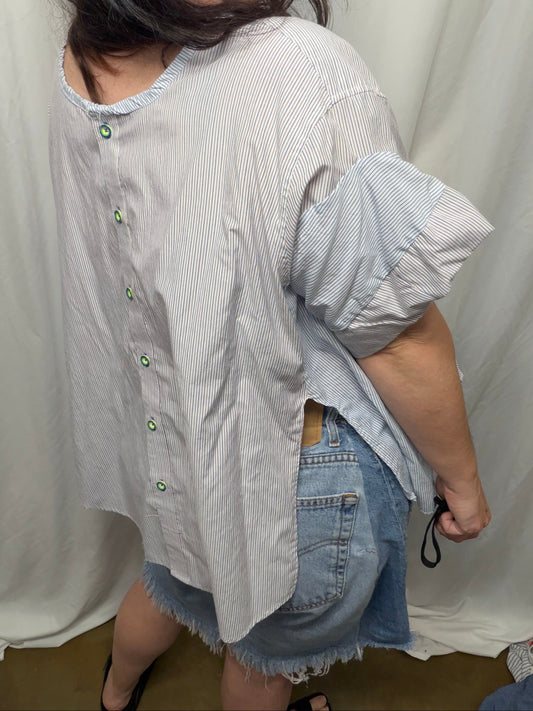 Reversible Georgette Blouse, fits S/M to XL