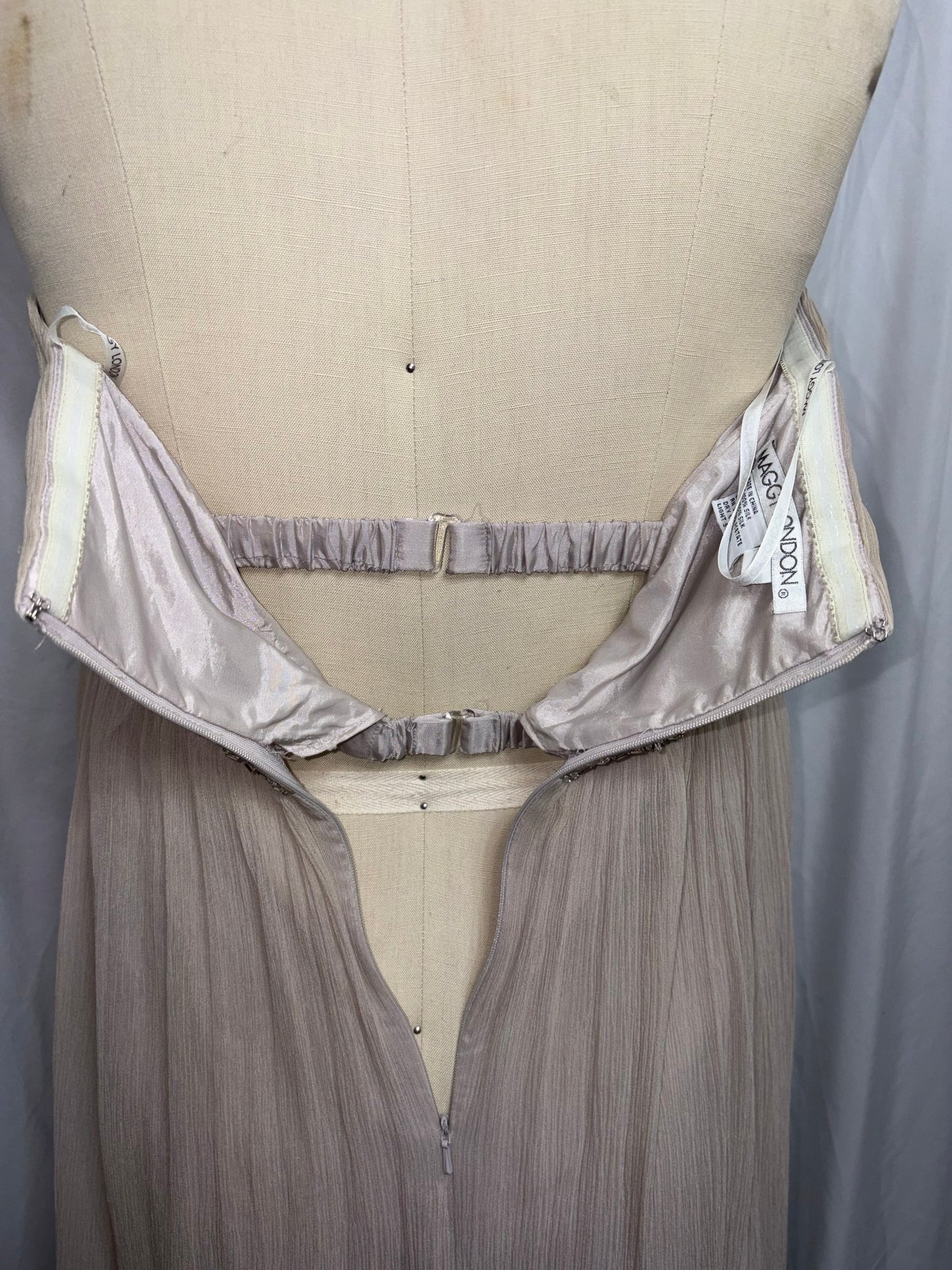 Vintage Silk Evening Gown, Fits M to L