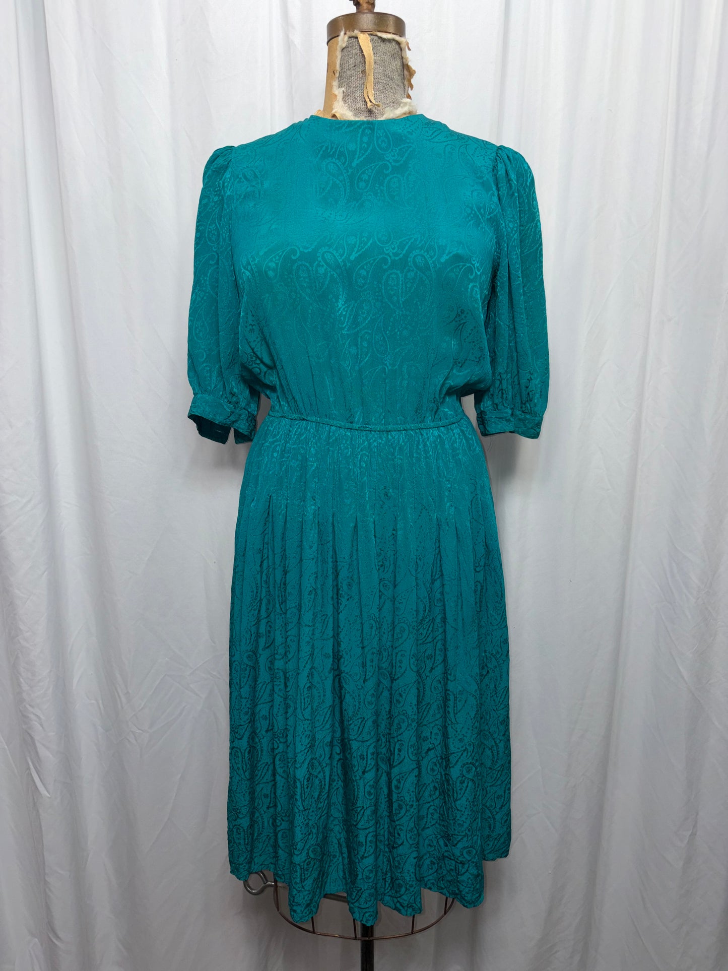 Vintage Silk Dress, Fits XS to M