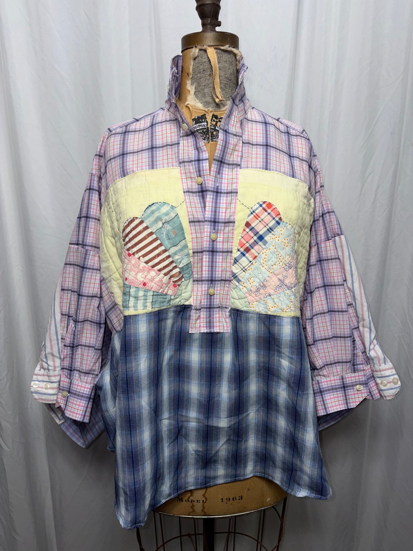 3/4 Heirloom Button Down Pullover, fits S/M to 3X
