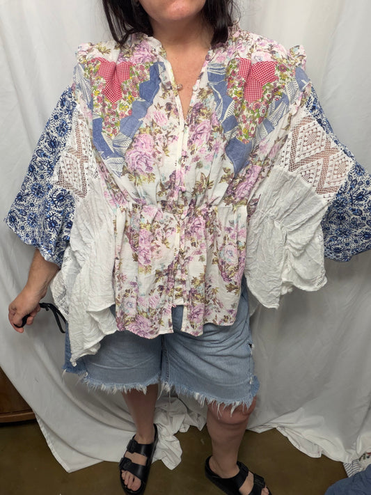 Zephyr Kimono/Blouse, fits XS to 3X