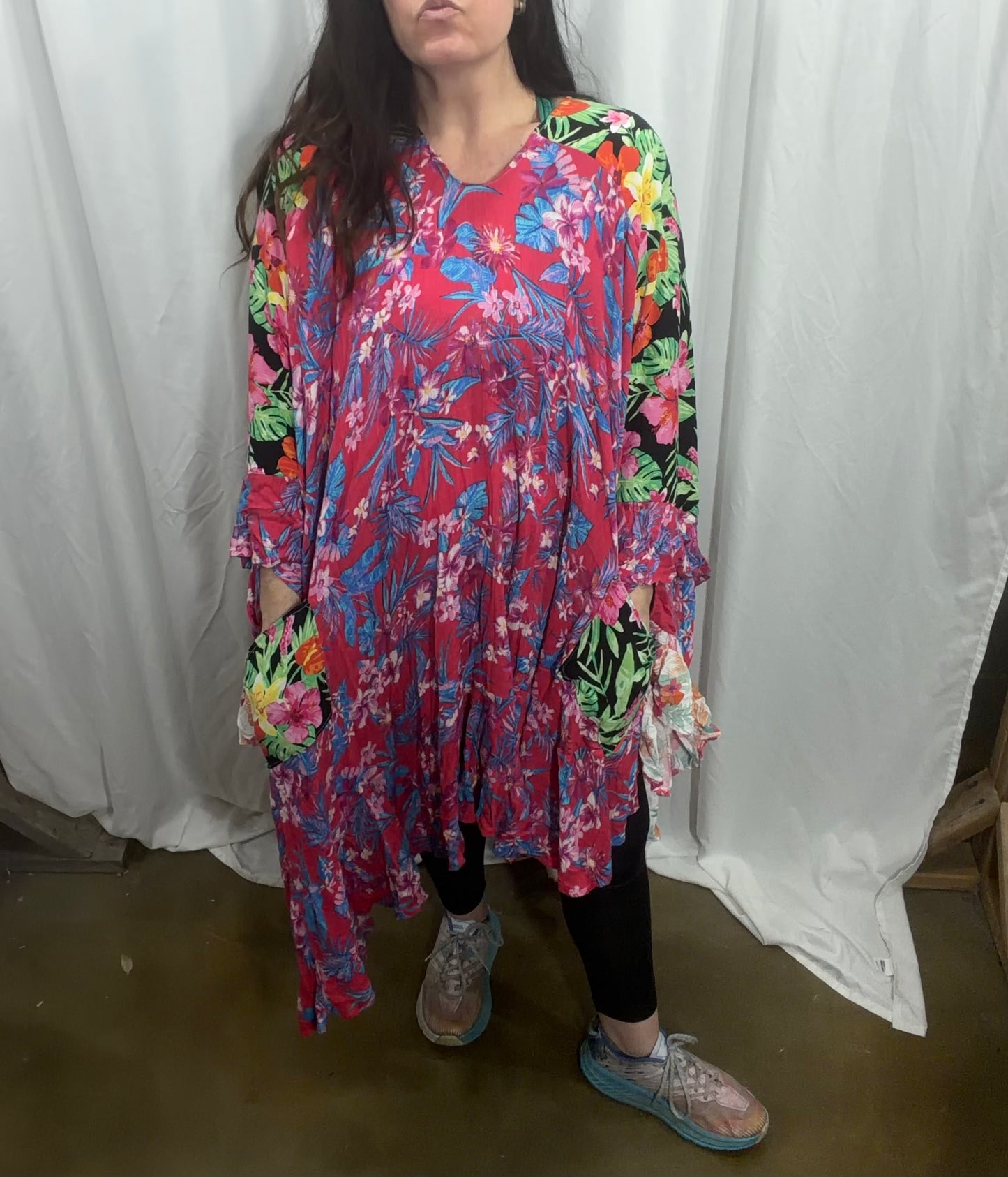 Free Size Camelia Poncho