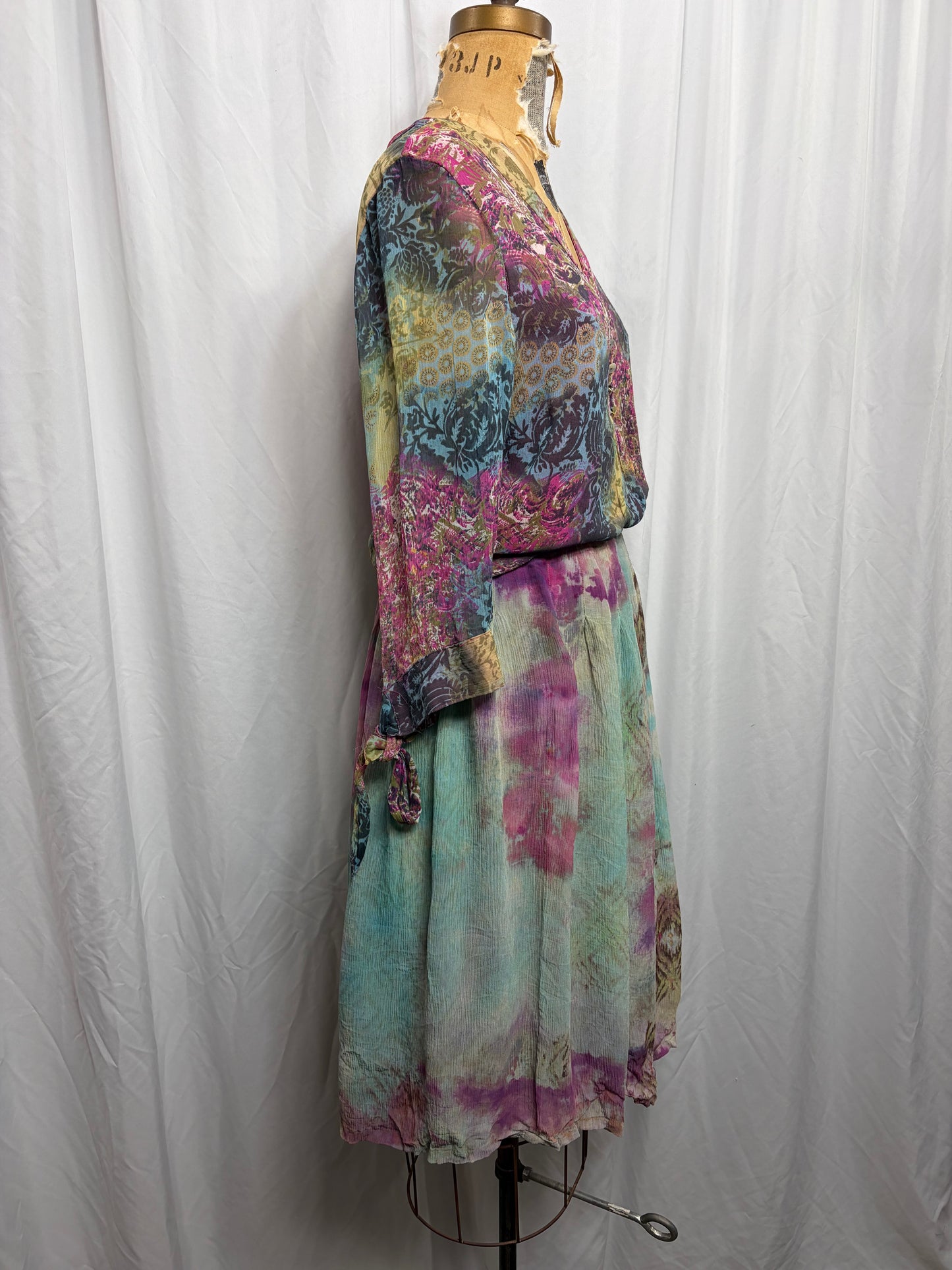 Vintage Silk Skirt, Fits S-M