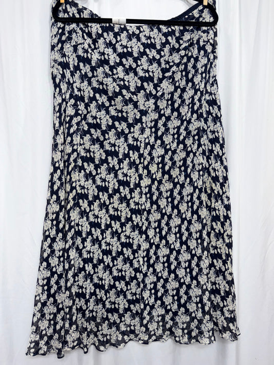 Vintage Ralph Lauren Silk Skirt, Fits XL-2XL