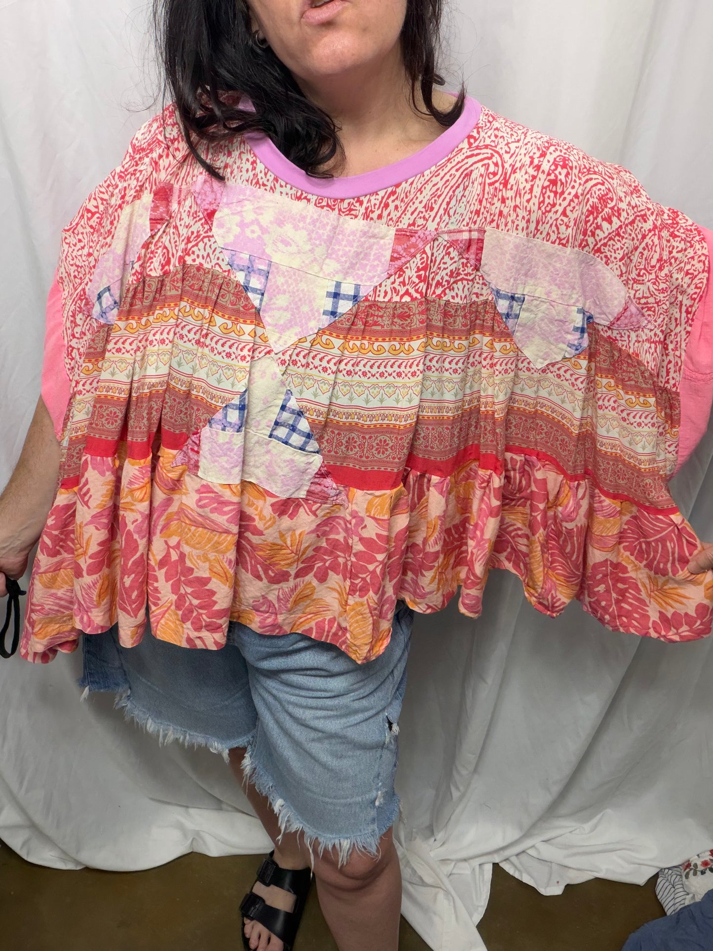 Fern Poncho Blouse, Free Size