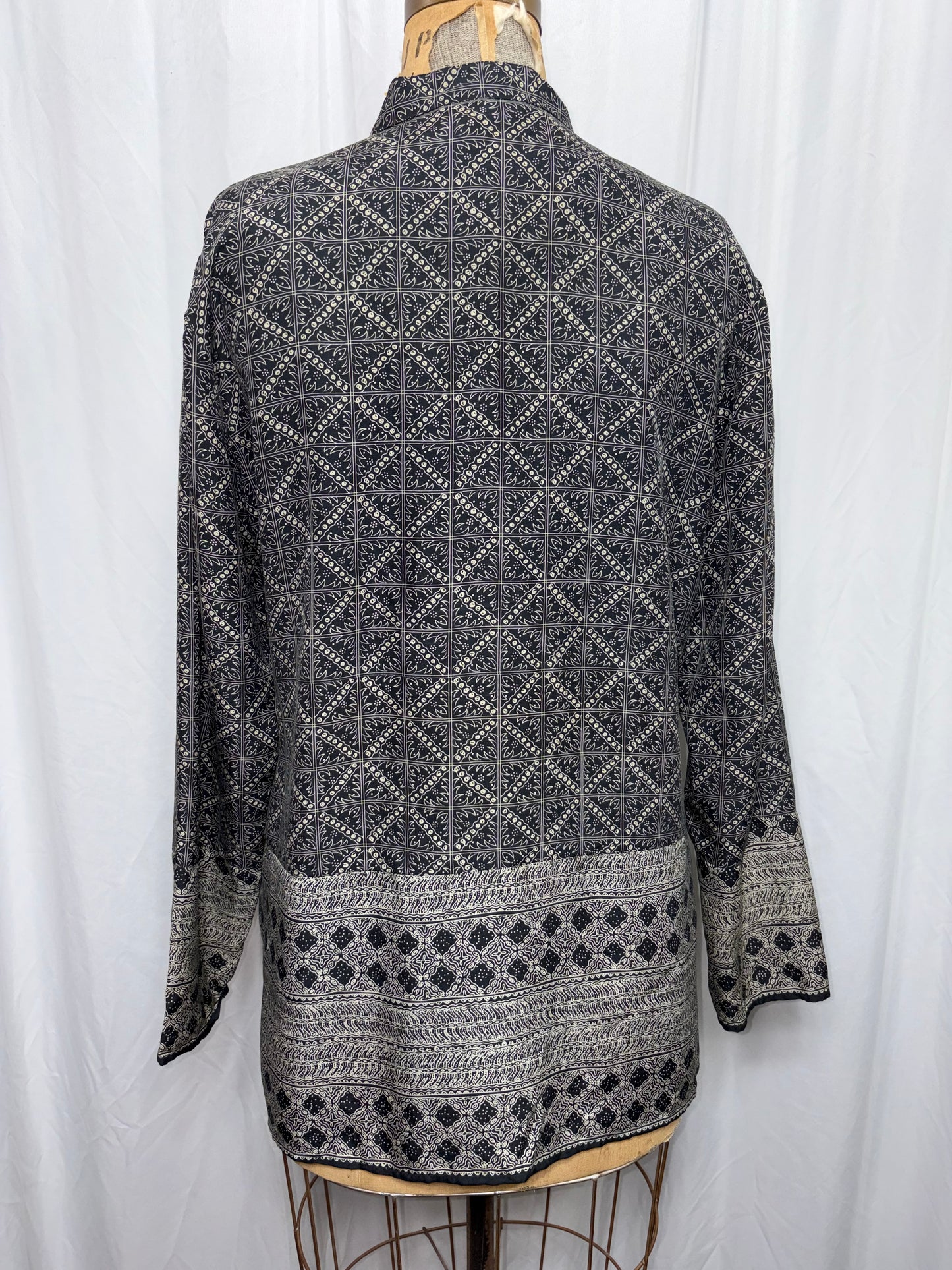 Vintage Silk Top-Jacket, Fits XS to L