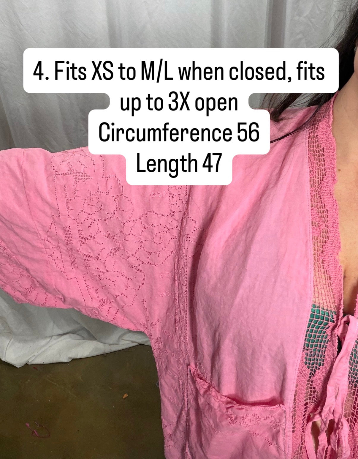 4. Foxglove Maxi-Top/Kimono Fits XS to M/L when closed