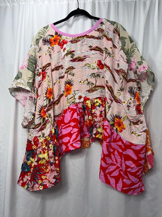 Reversible Kimono/Blouse, fits XS to 3X