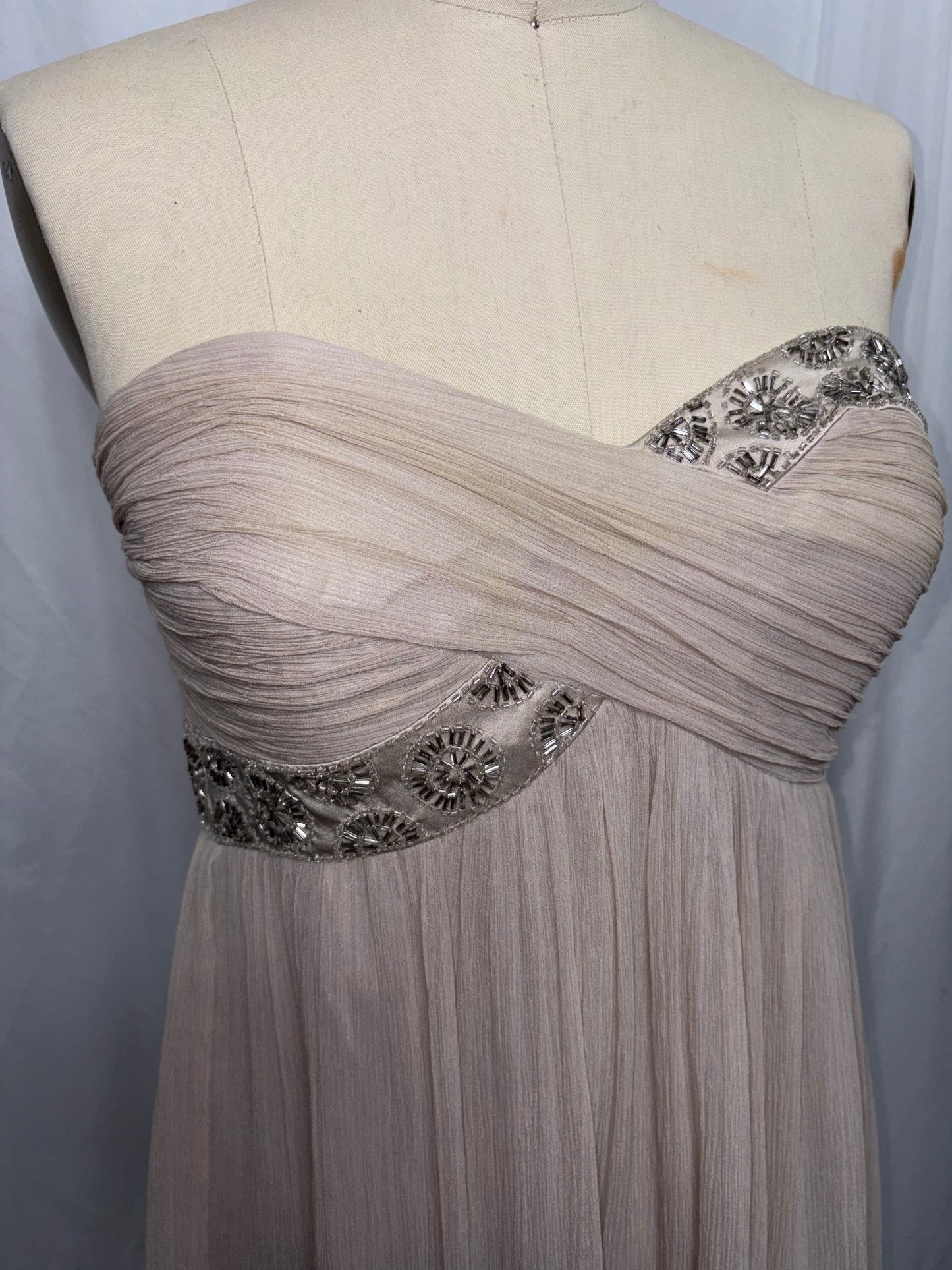 Vintage Silk Evening Gown, Fits M to L