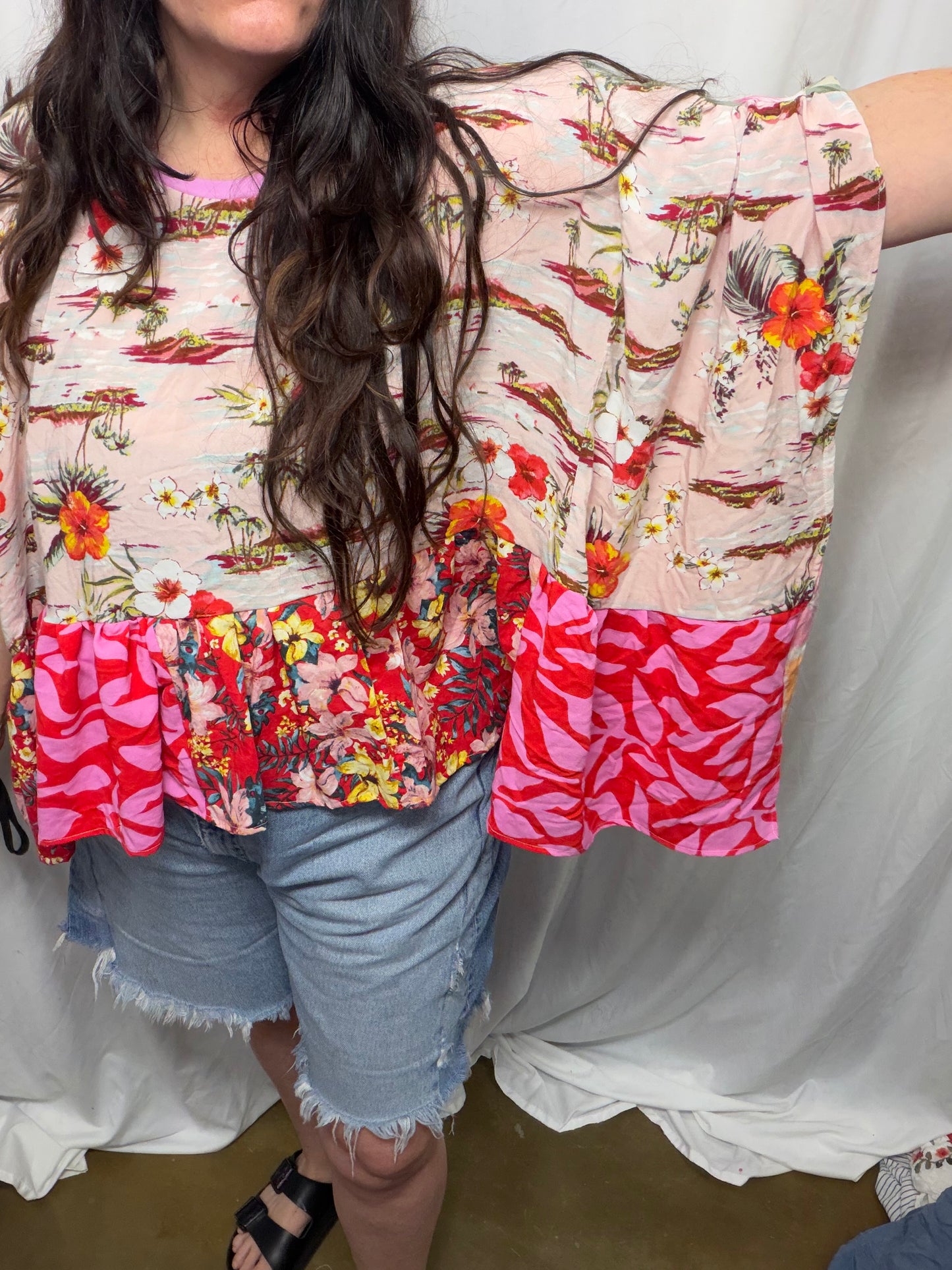 Reversible Kimono/Blouse, fits XS to 3X