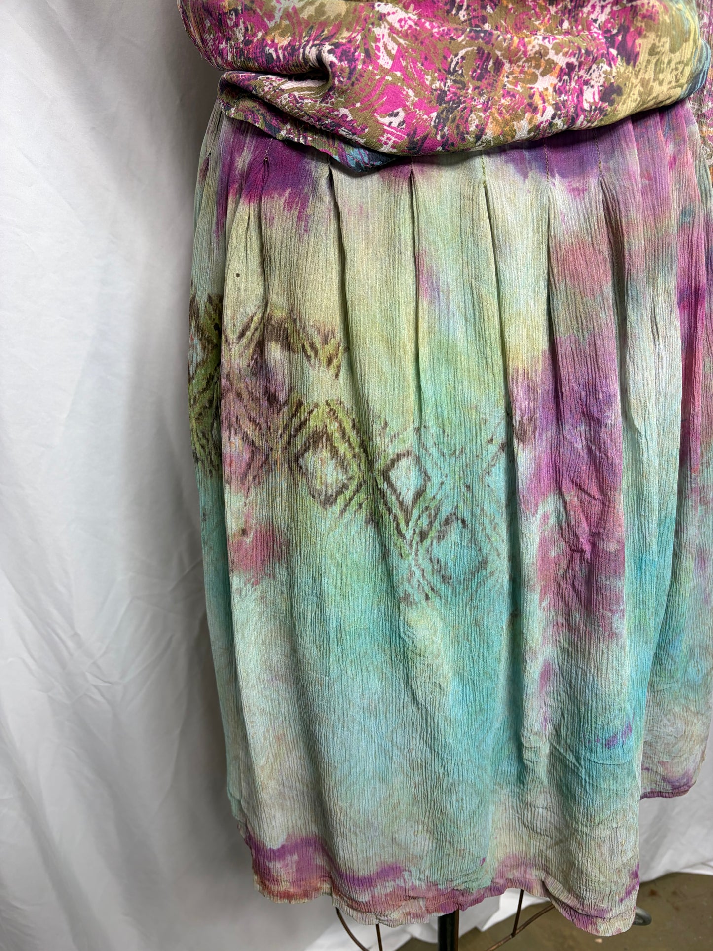 Vintage Silk Skirt, Fits S-M