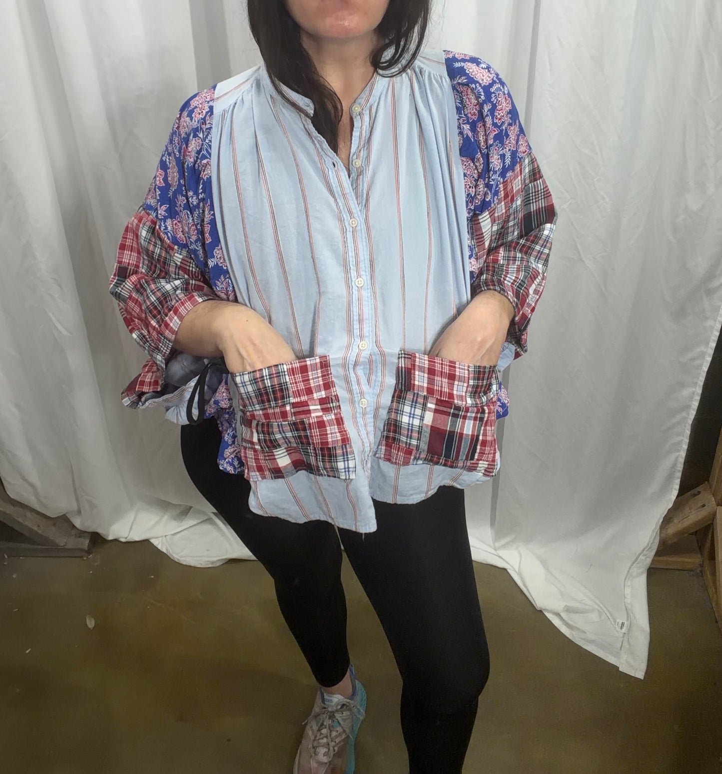 Camelia Pocket Blouse Kimono fits