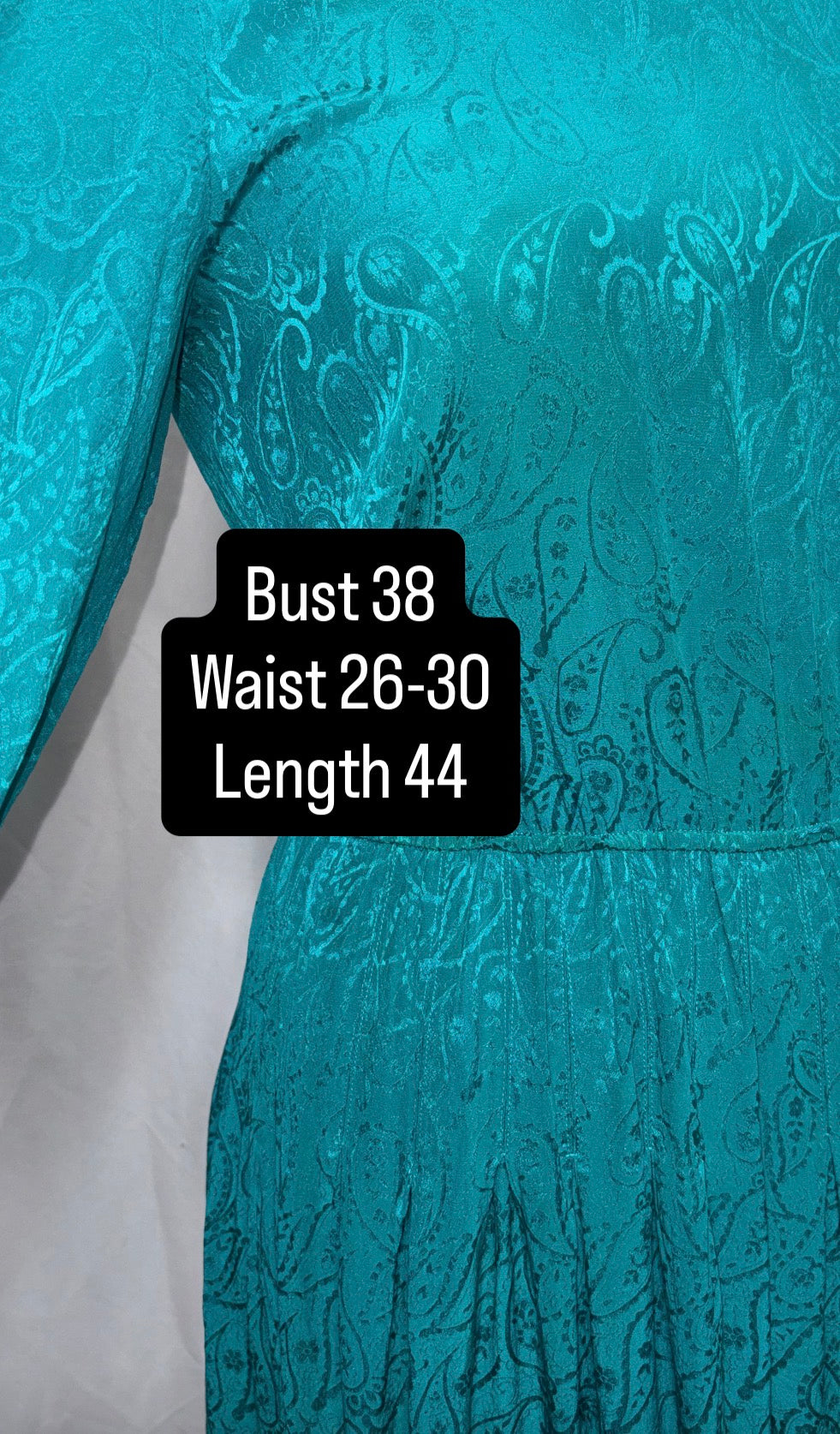 Vintage Silk Dress, Fits XS to M