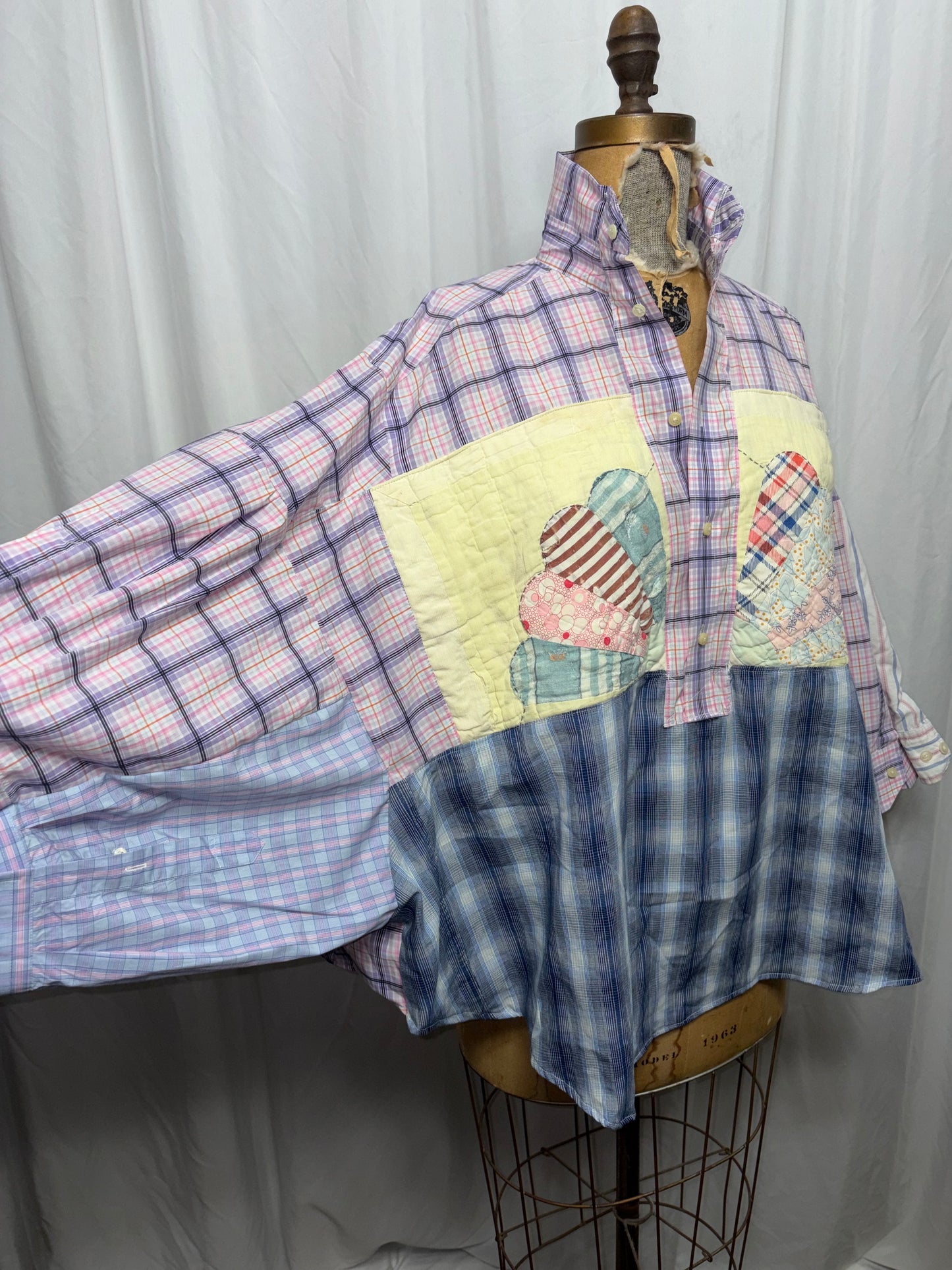 3/4 Heirloom Button Down Pullover, fits S/M to 3X