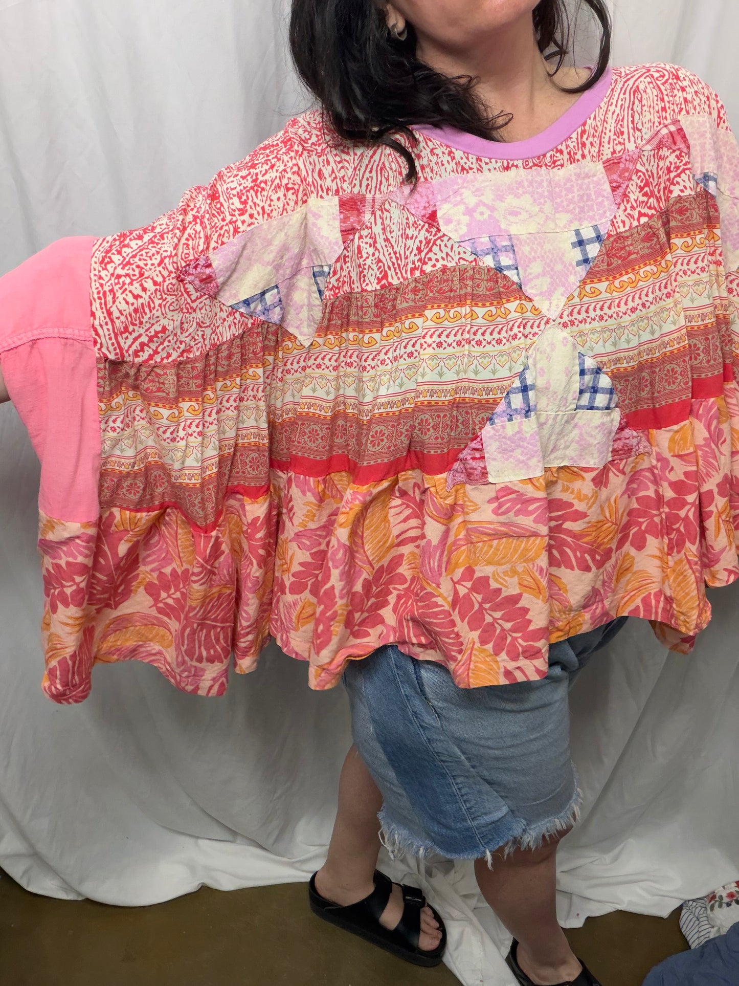 Fern Poncho Blouse, Free Size