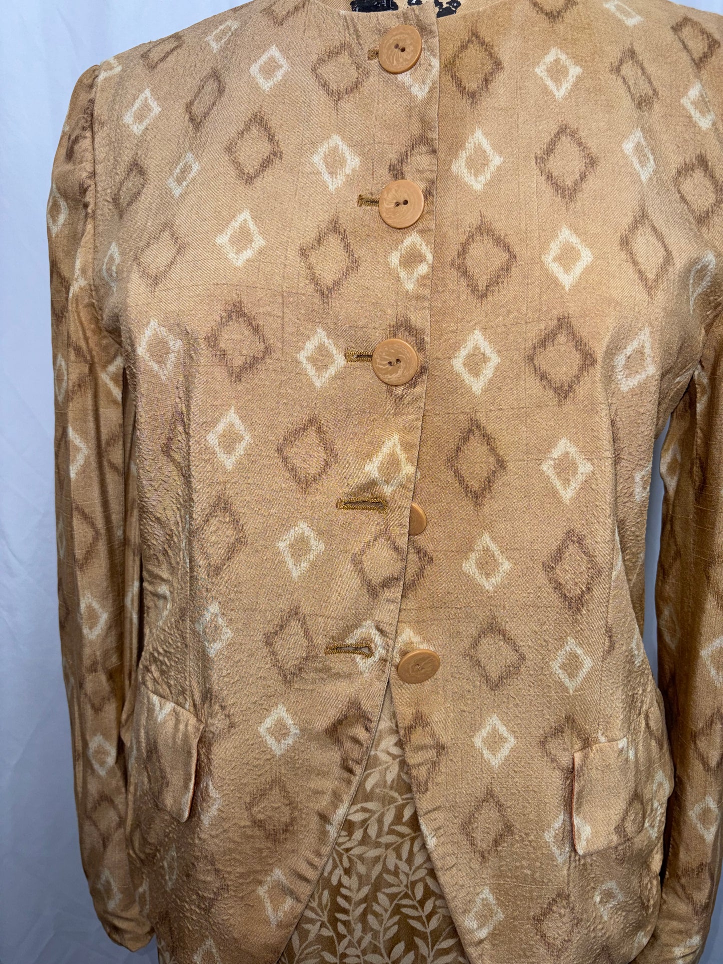 Vintage Silk Blazer, Fits S-M-L