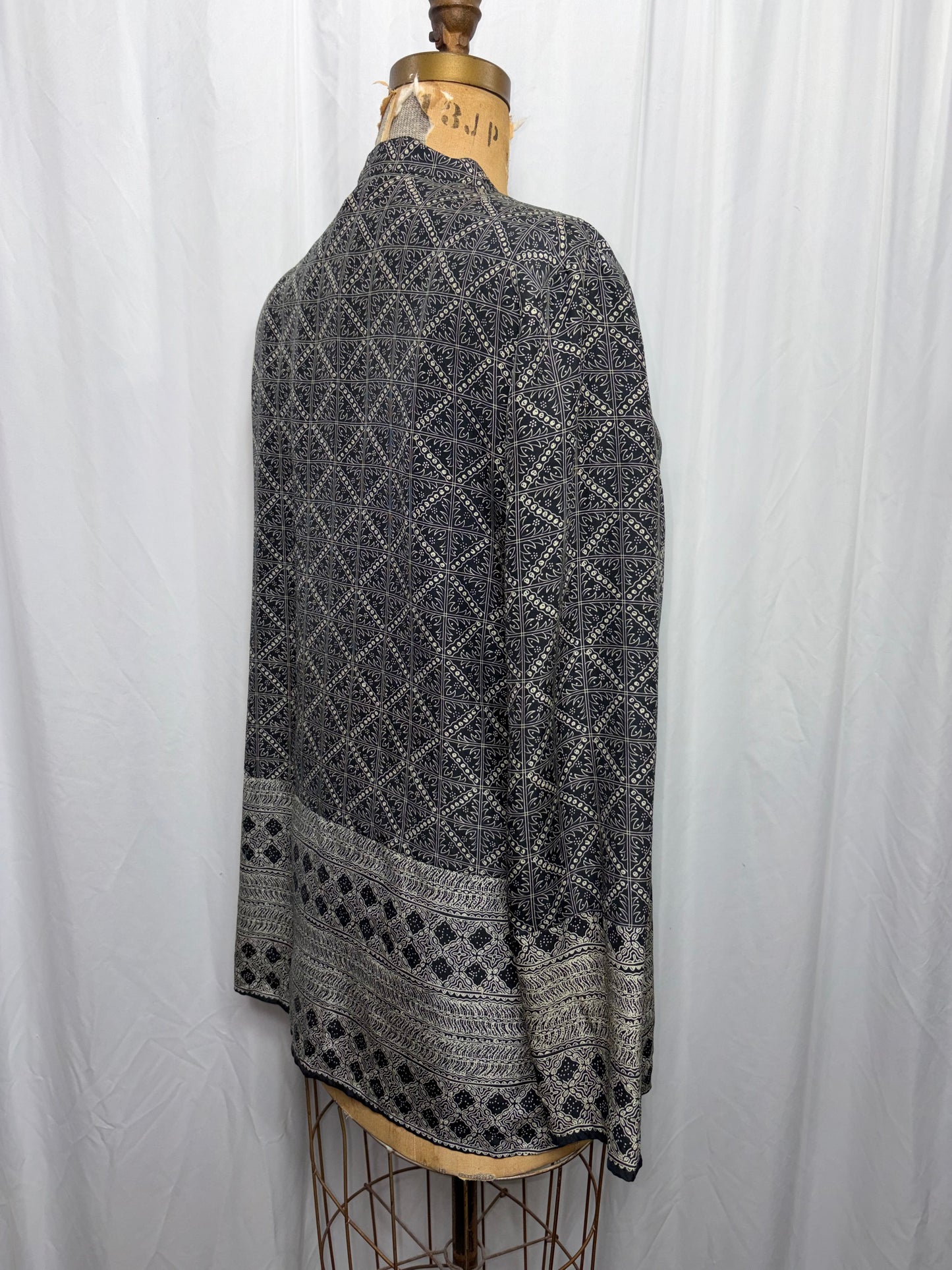 Vintage Silk Top-Jacket, Fits XS to L