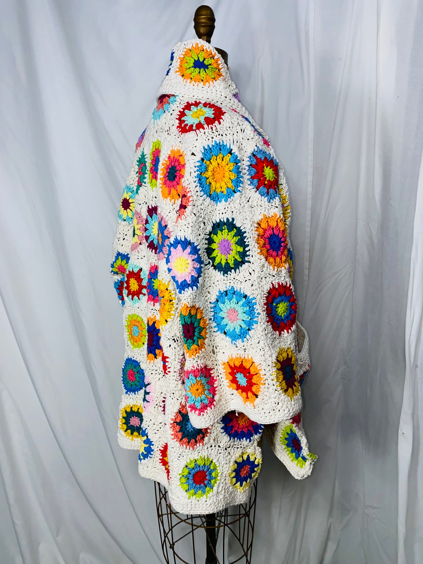 S-M-L-XL All Cotton Crochet Coat