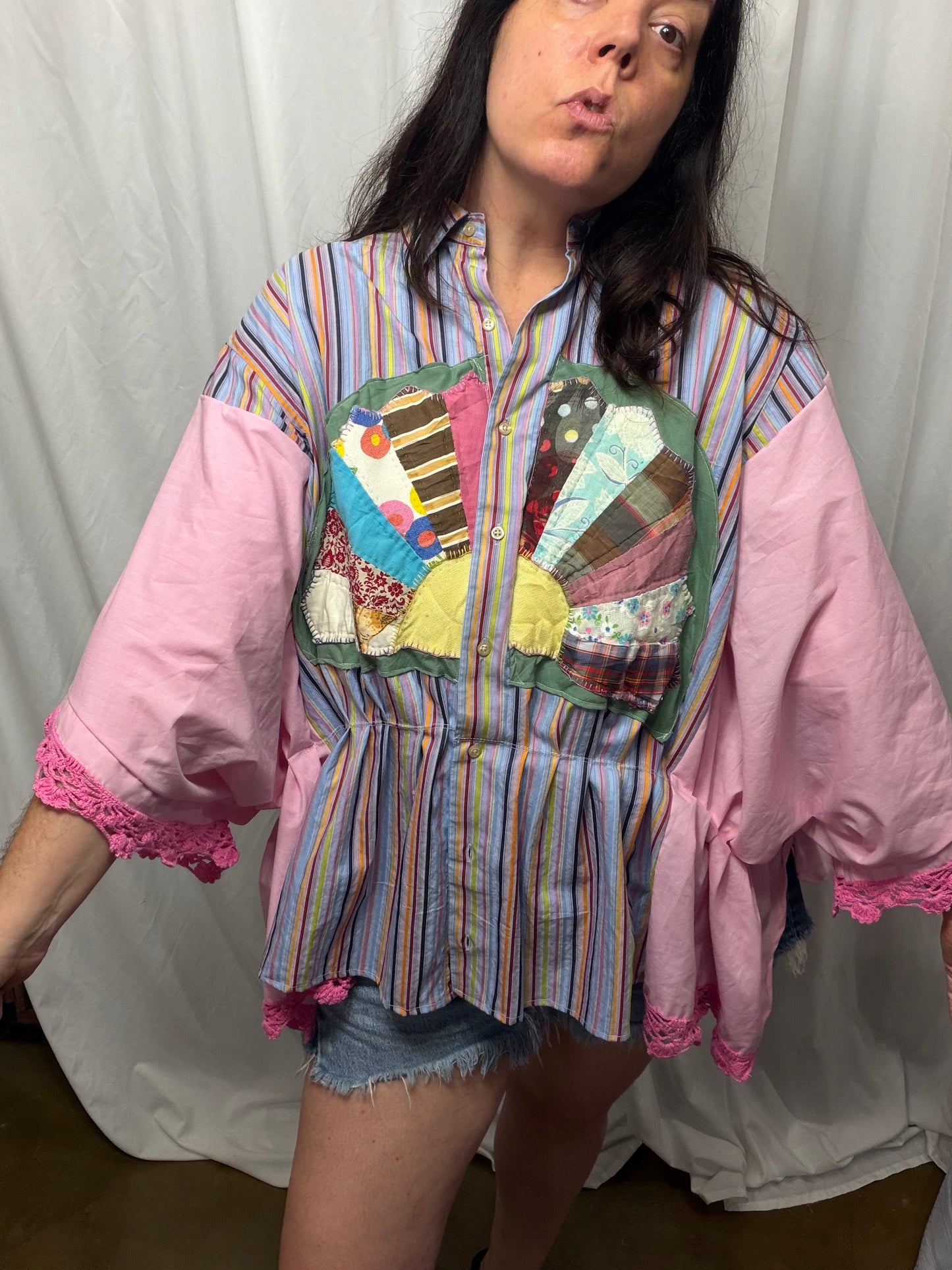 Dresden Blouse/Kimono, fits S/M to 3X