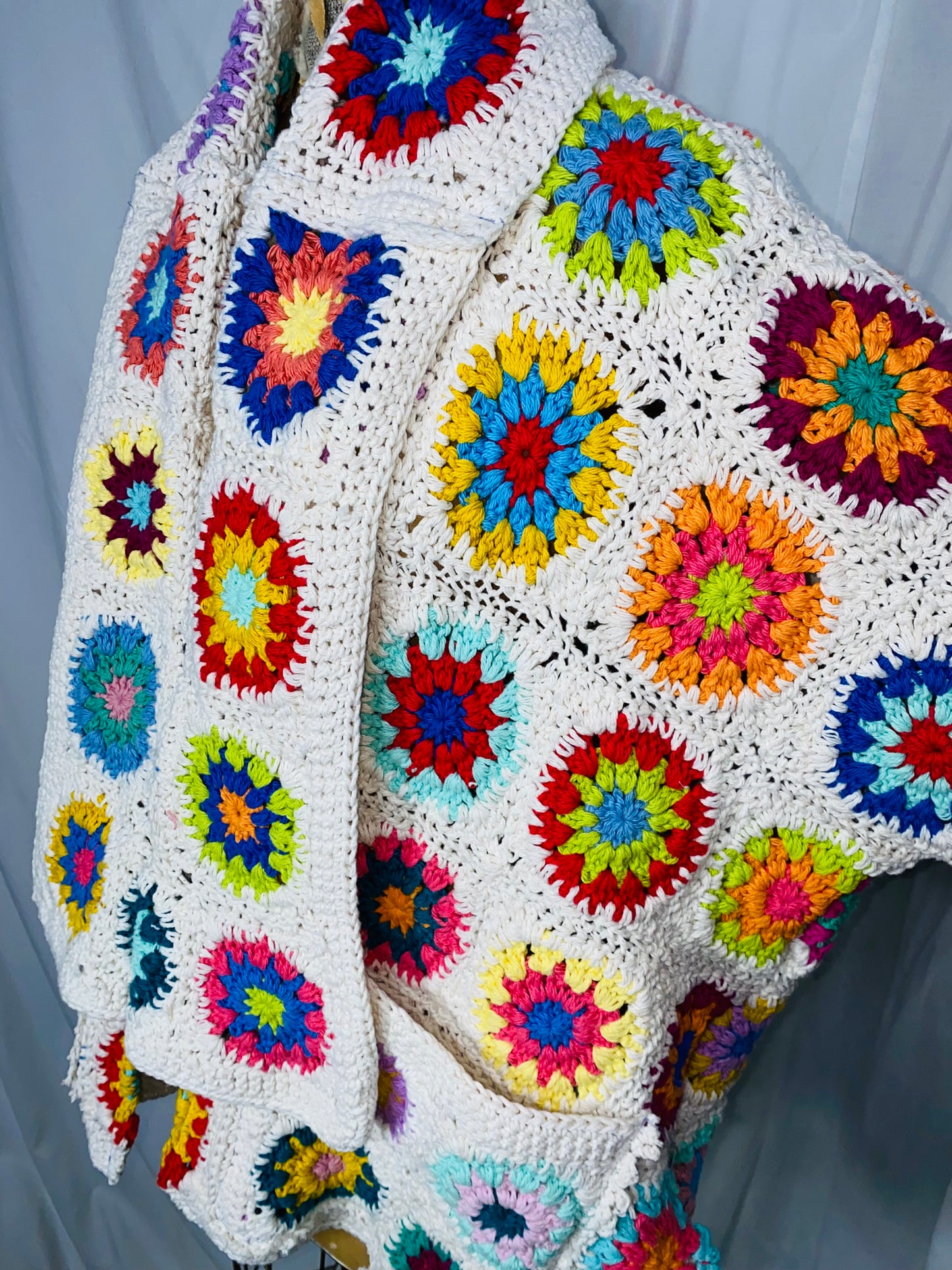 S-M-L-XL All Cotton Crochet Coat