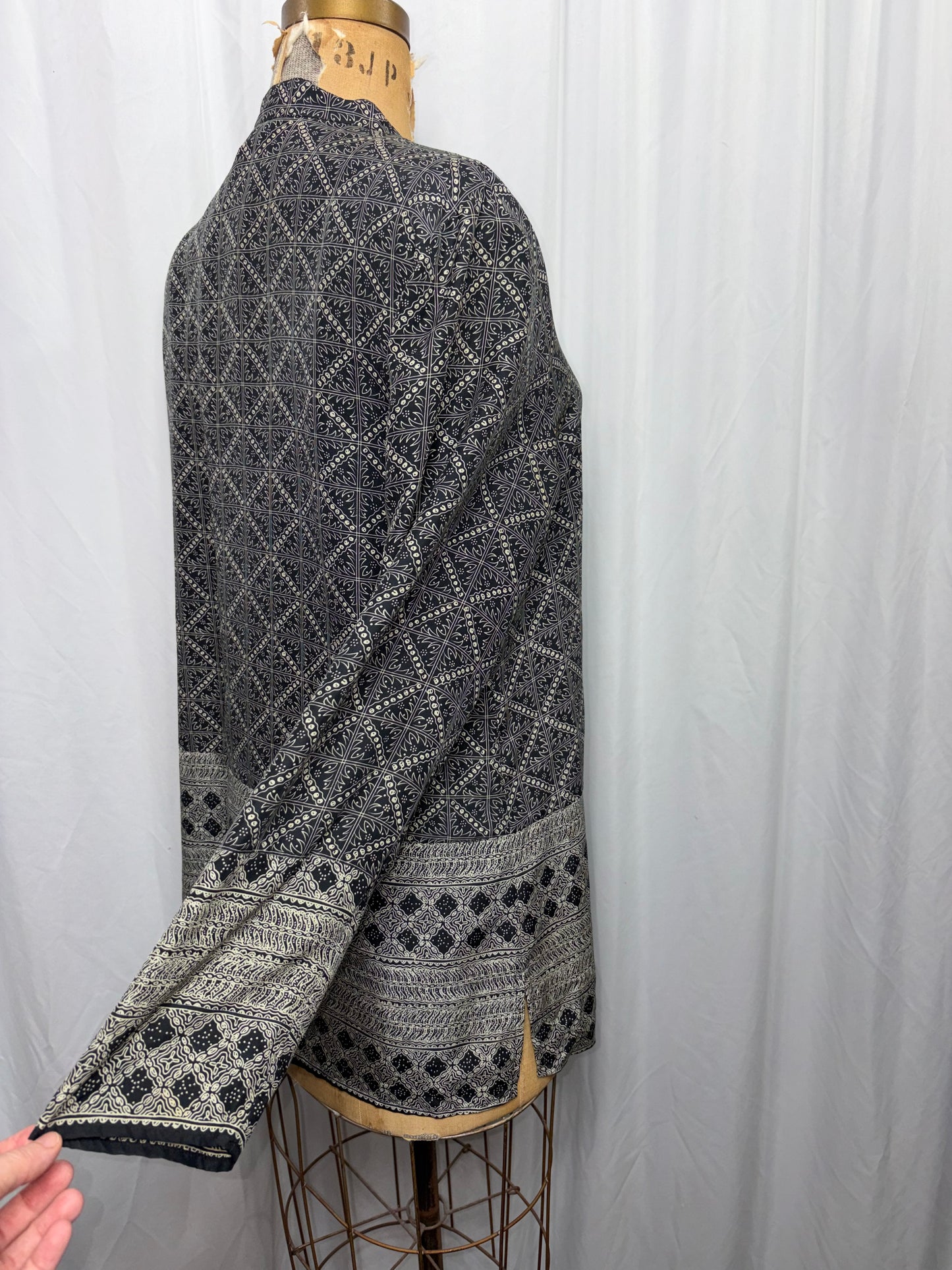 Vintage Silk Top-Jacket, Fits XS to L