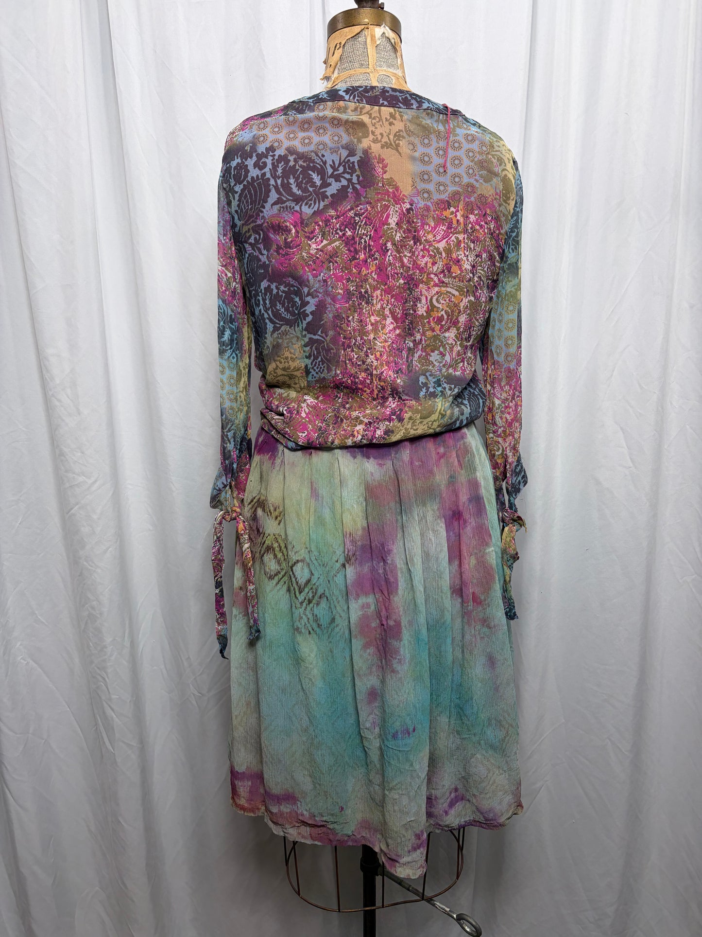 Vintage Silk Skirt, Fits S-M