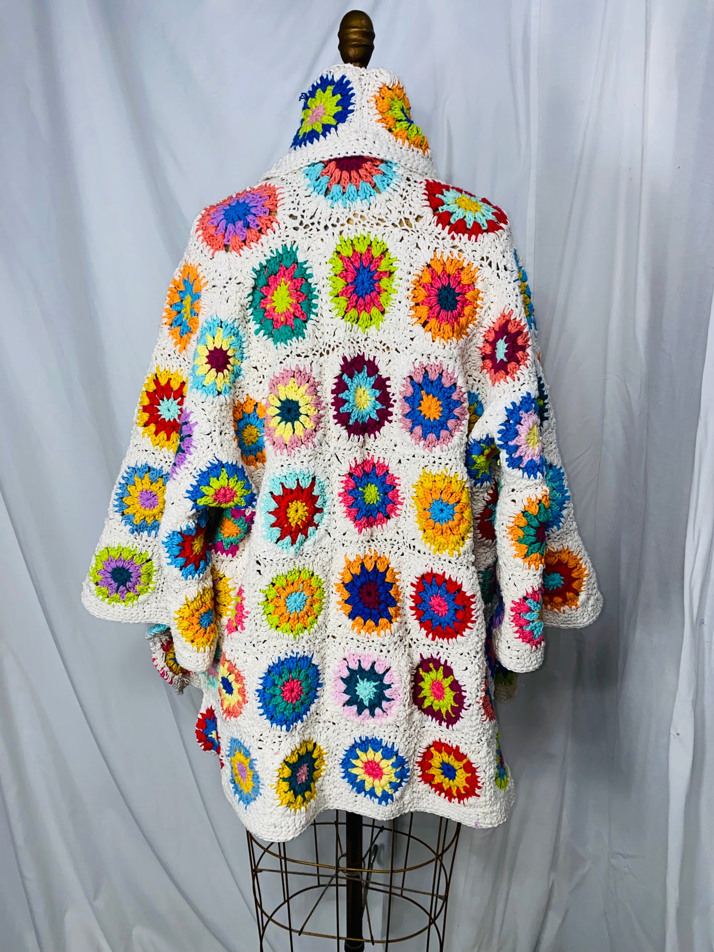 S-M-L-XL All Cotton Crochet Coat