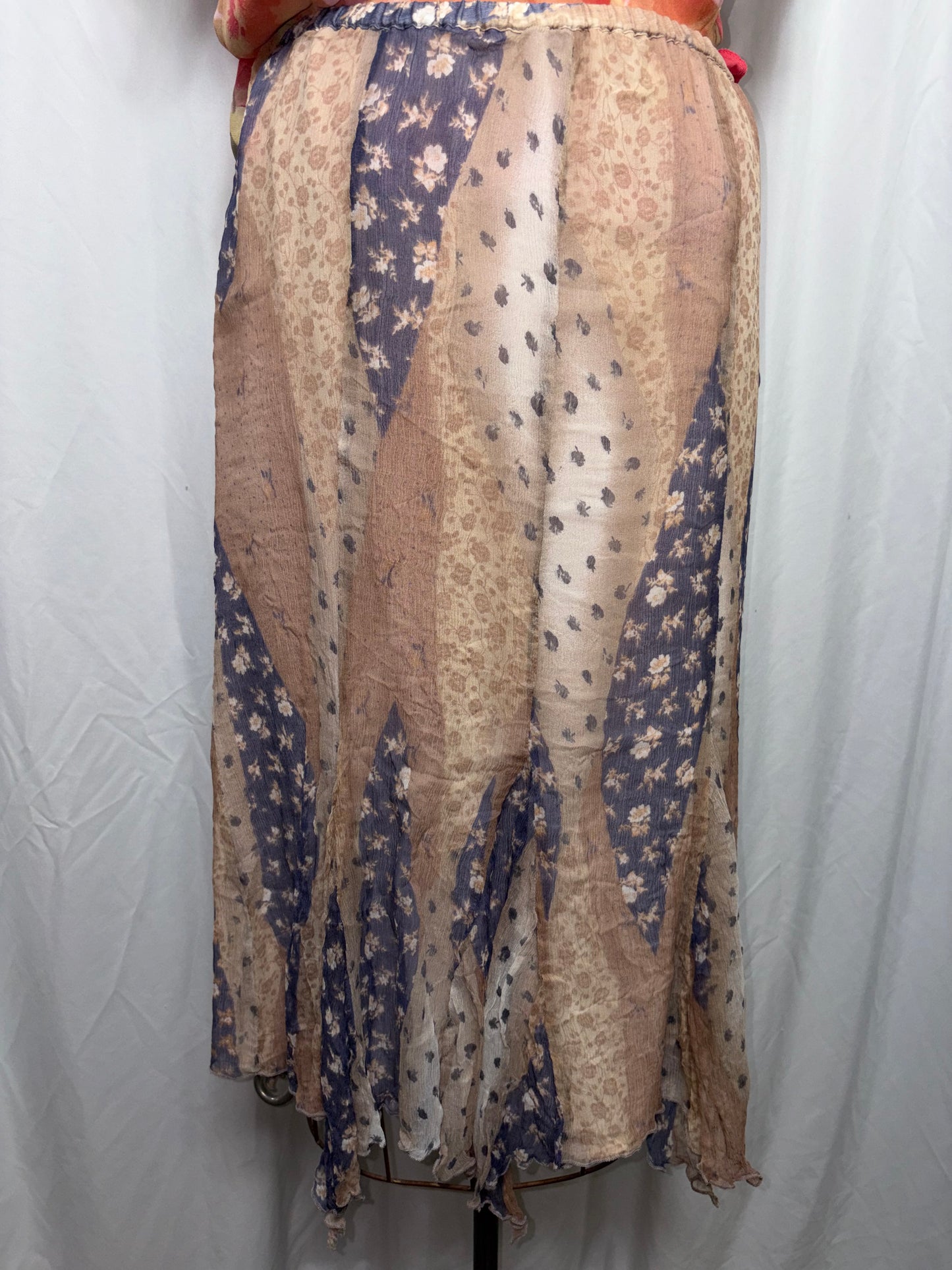 Vintage Silk Skirt, Fits M-L