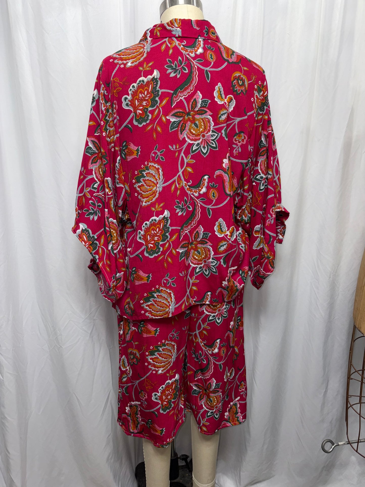 Reworked Vintage Culotte Set, Fits XS to M