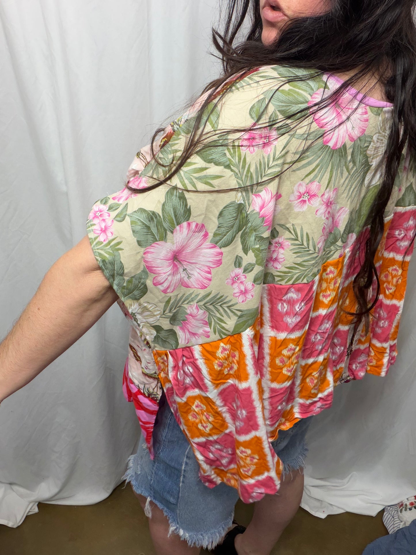 Reversible Kimono/Blouse, fits XS to 3X
