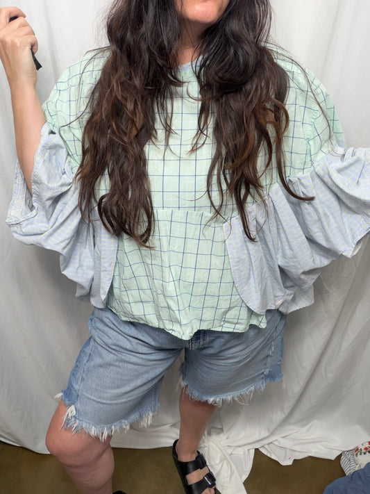 Reversible Georgette Blouse, fits XS to 3X