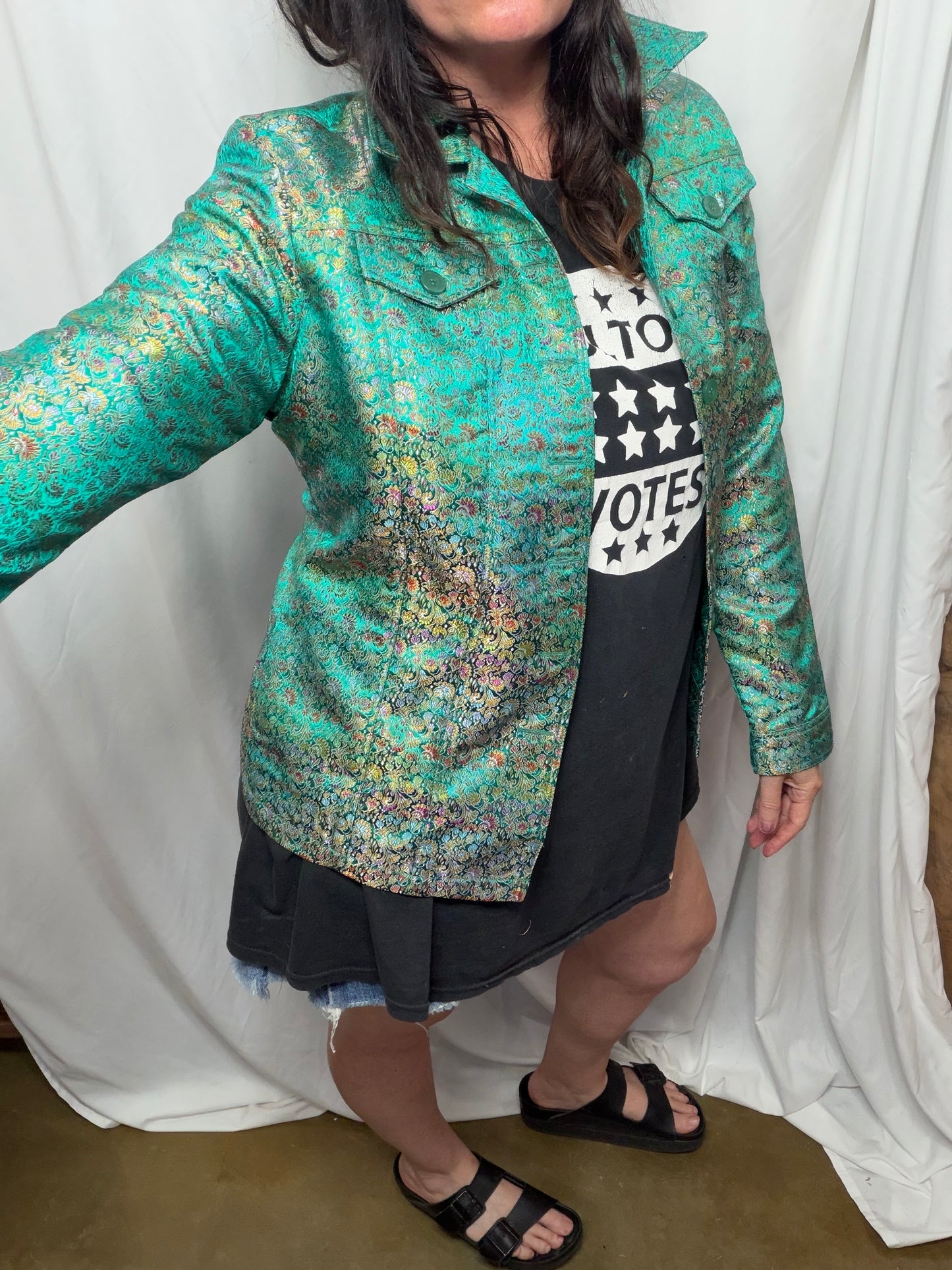 Vintage Chinoiserie Jacket, fits XS to M/L