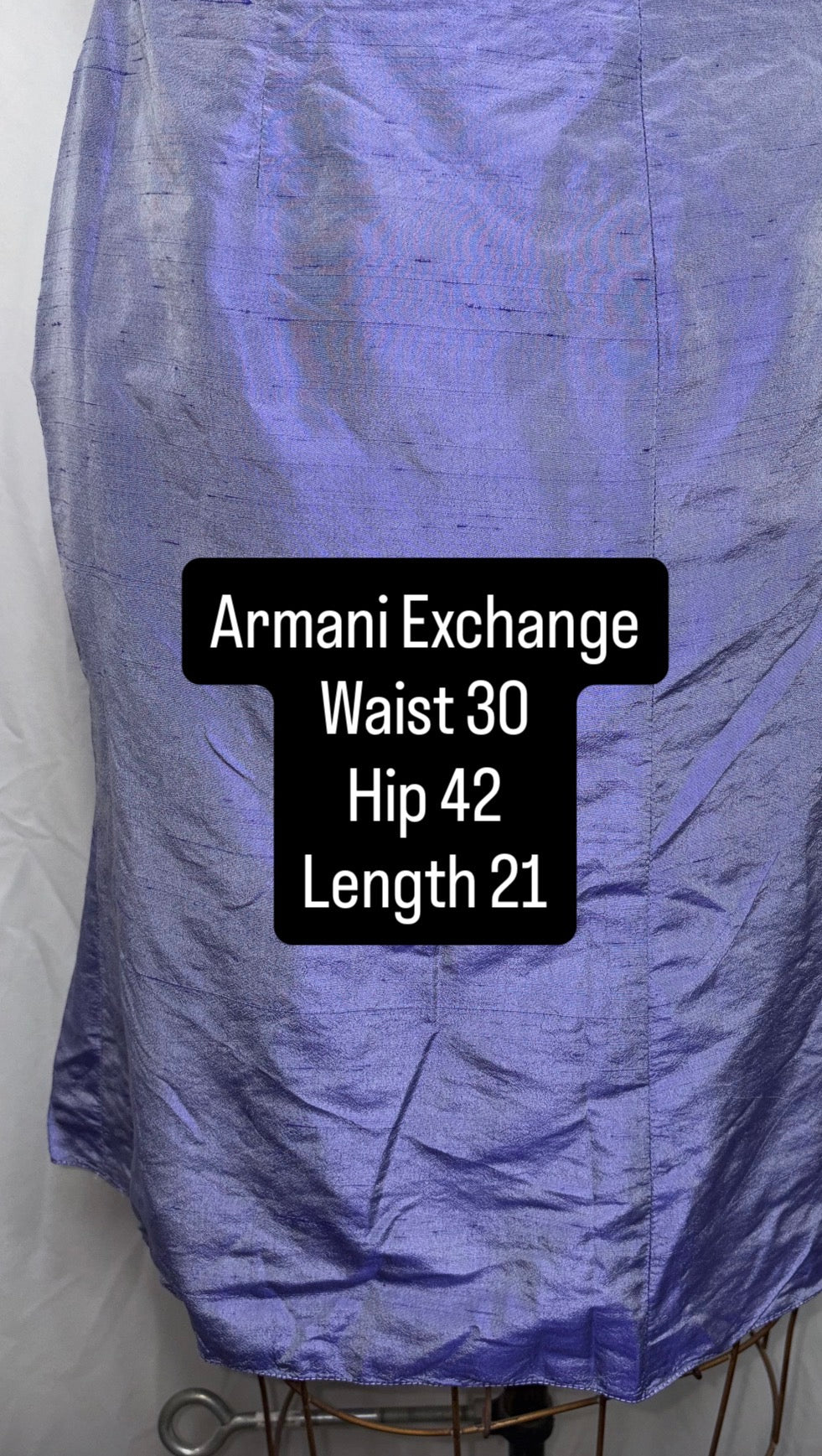 Vintage Silk Armani Exchange Skirt, Fits M/L