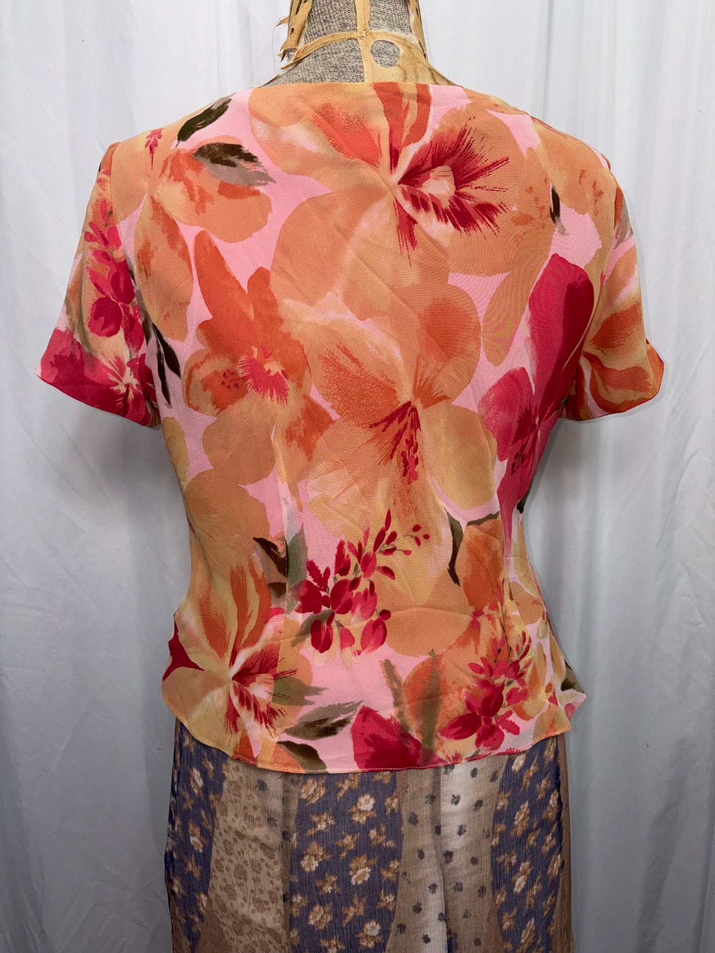 Vintage Silk Blouse, fits XS to M